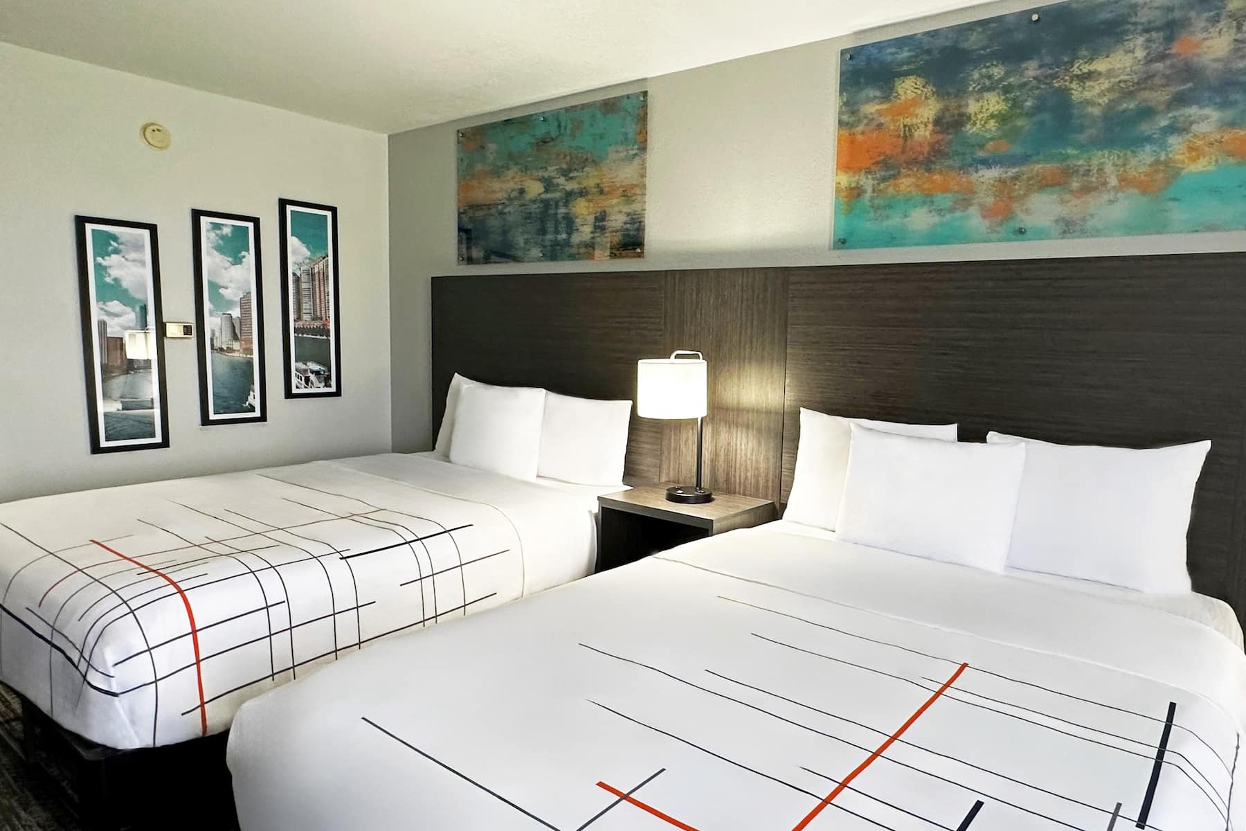 Guest room at the La Quinta Inn & Suites by Wyndham South Holland in South Holland, Illinois