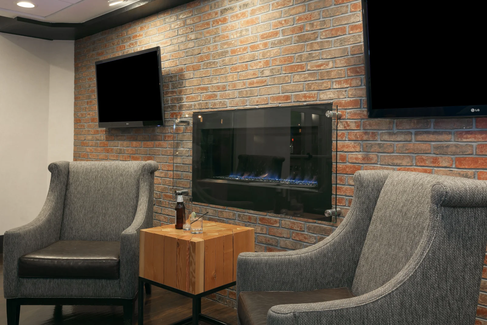 Lobby Seating and Fireplace