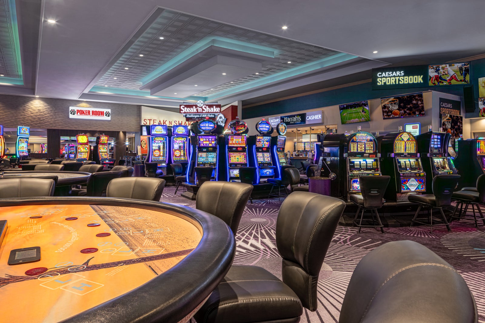 Casino Floor Table Games at Harrah's Gulf Coast.  Photography Shot July 2023