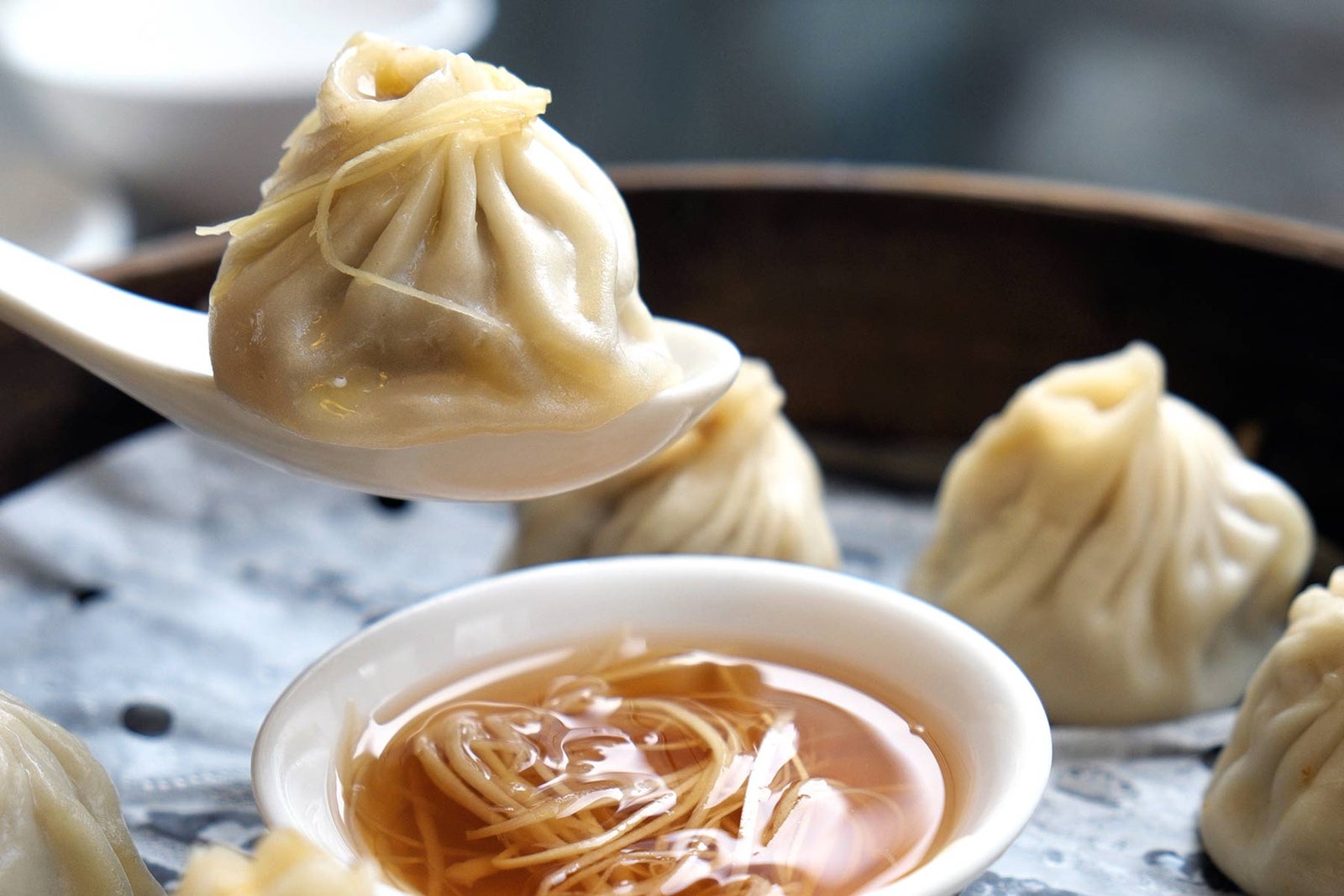 dumplings and sauce