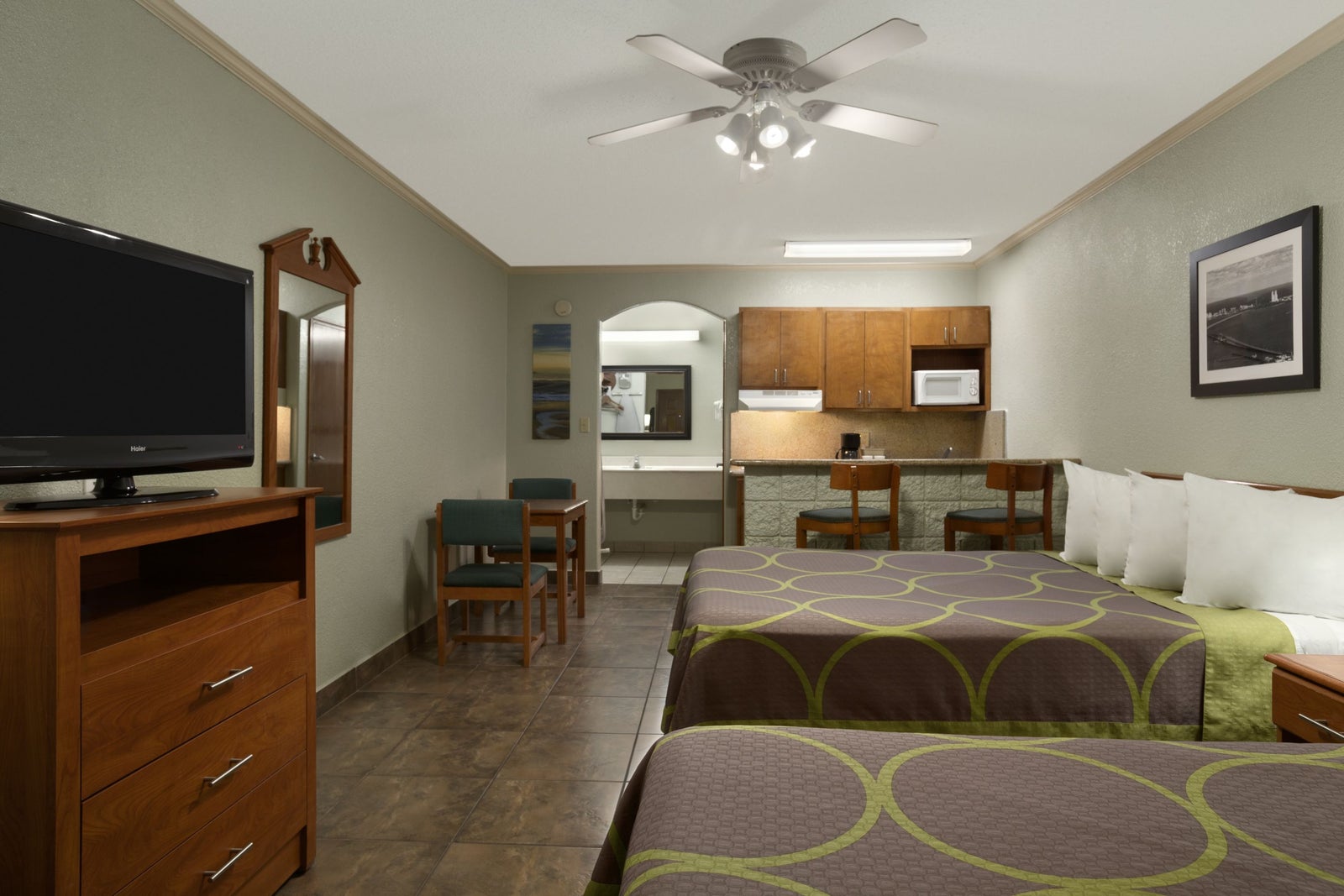 Standard Two Queen Bed Room With Kitchenette