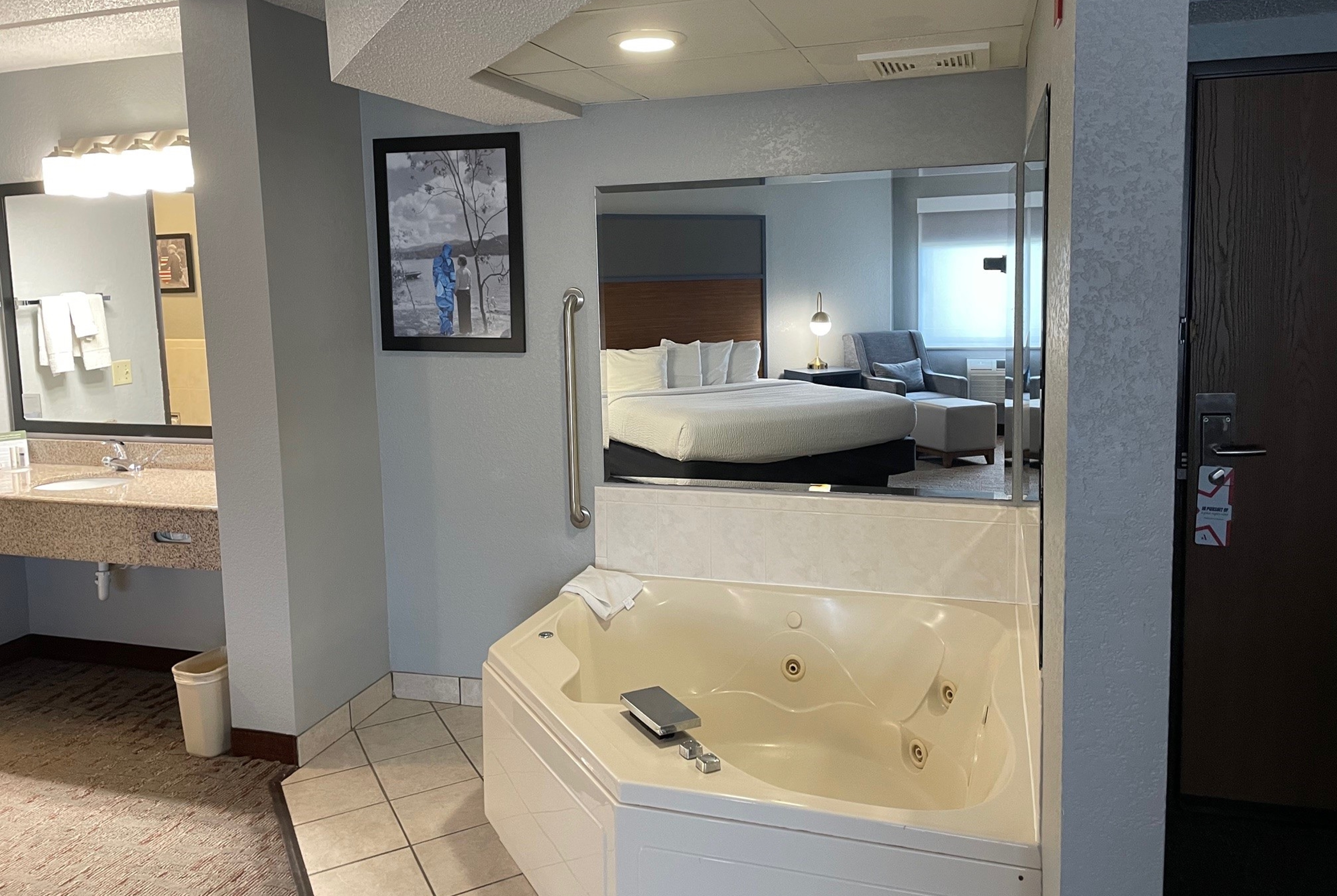 Guest room at the AmericInn by Wyndham Ankeny/Des Moines in Ankeny, Iowa