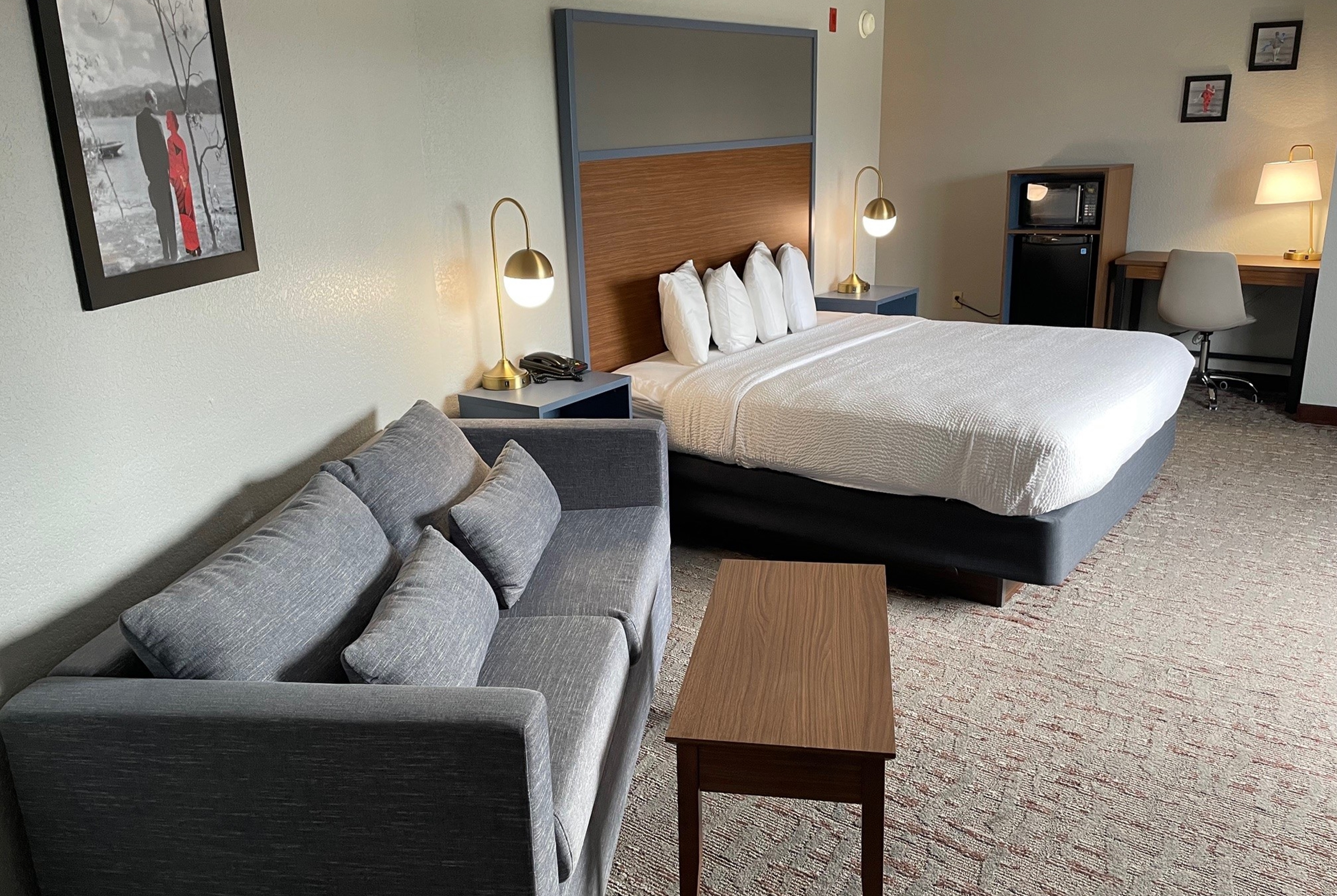 Guest room at the AmericInn by Wyndham Ankeny/Des Moines in Ankeny, Iowa