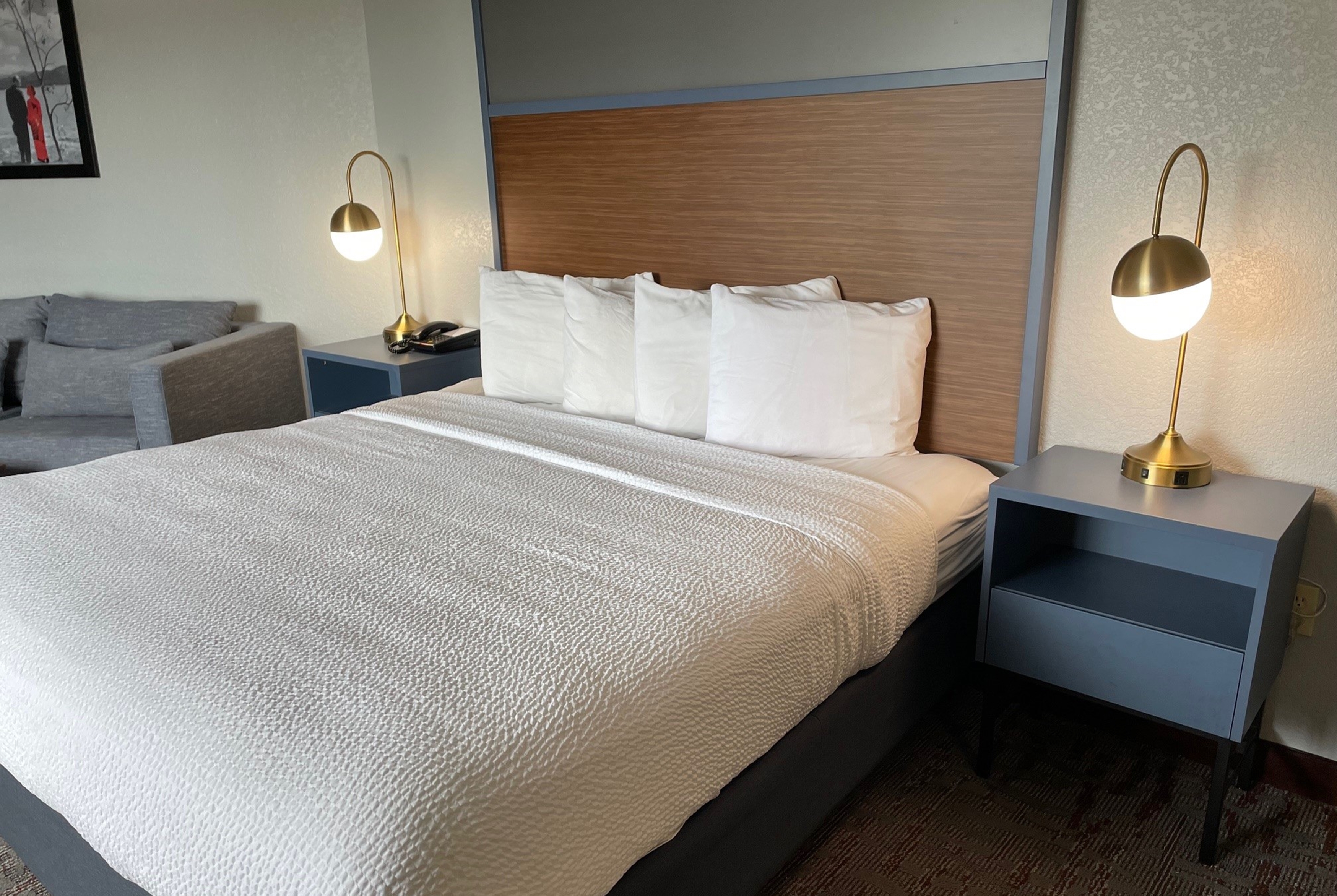 Guest room at the AmericInn by Wyndham Ankeny/Des Moines in Ankeny, Iowa