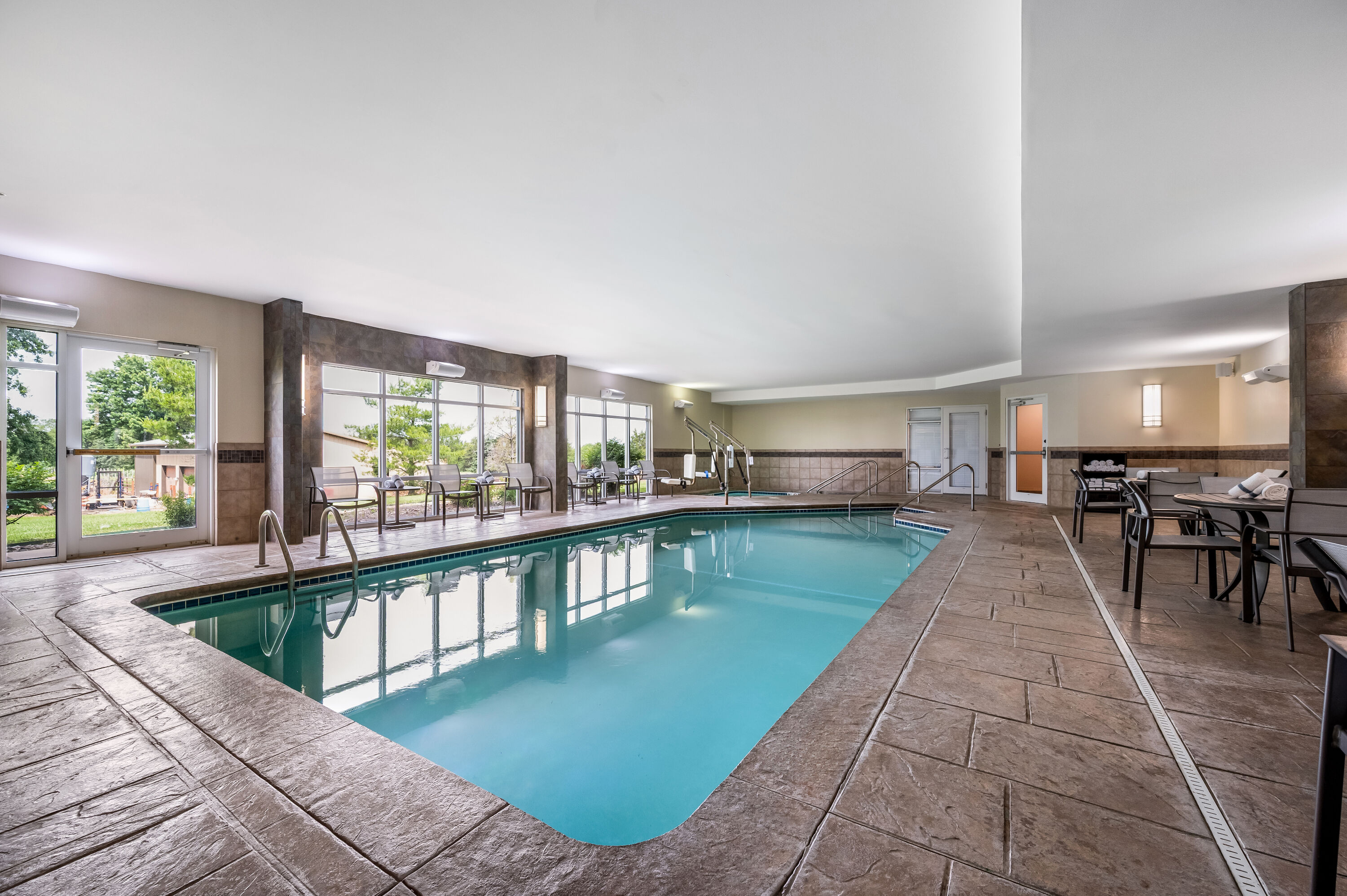 Indoor pool at the AmericInn by Wyndham Fairfield in Fairfield, Iowa