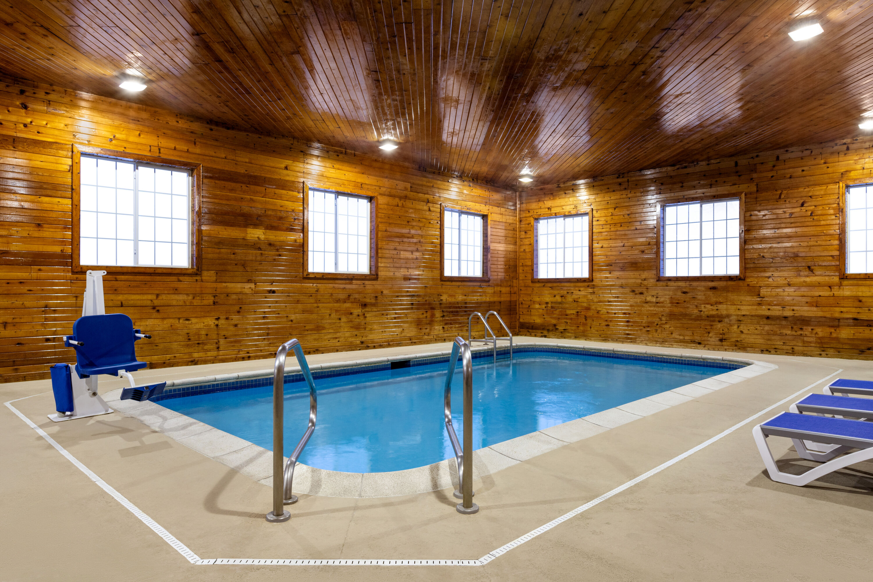 Indoor pool at the AmericInn by Wyndham Williamsburg in Williamsburg, Iowa