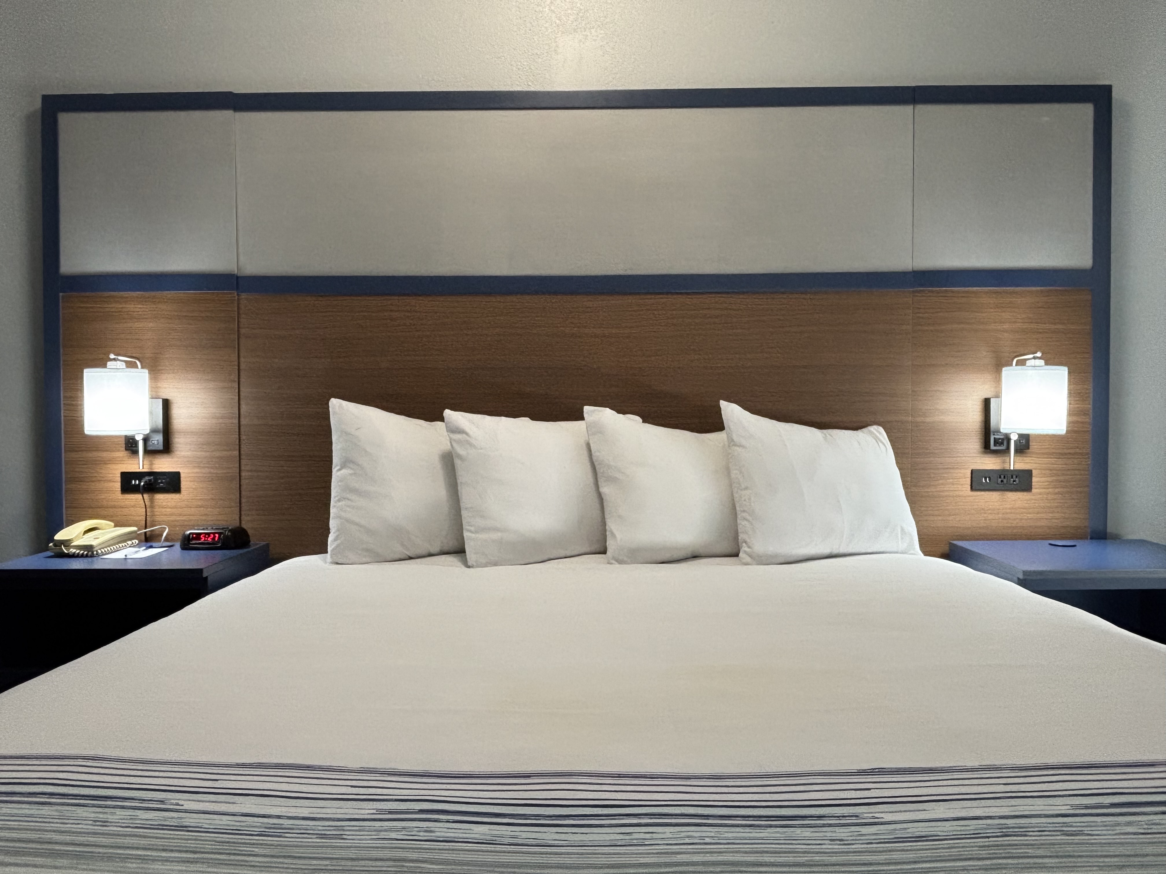 Guest room at the AmericInn by Wyndham Galesburg in Galesburg, Illinois