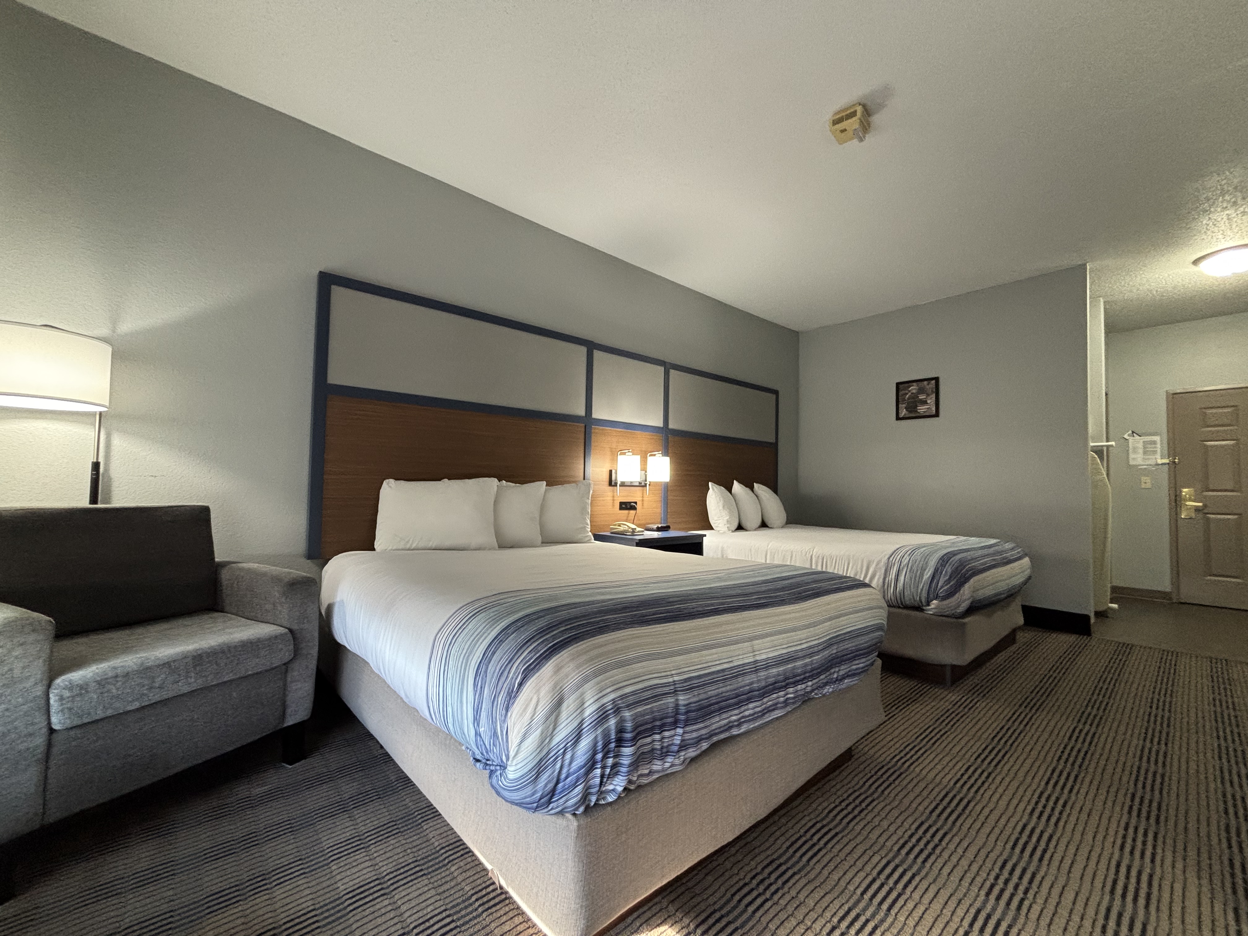 Guest room at the AmericInn by Wyndham Galesburg in Galesburg, Illinois