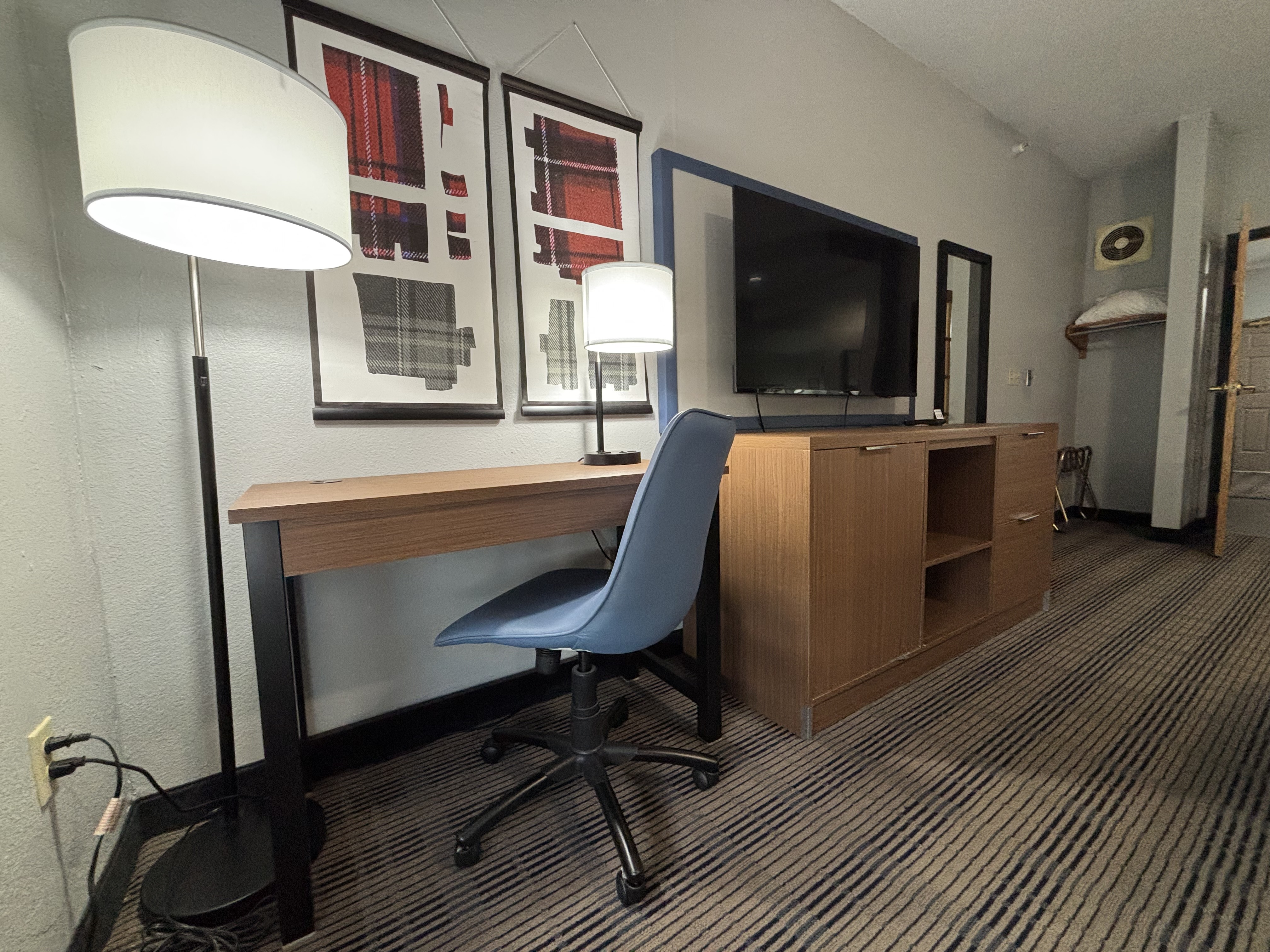 Guest room at the AmericInn by Wyndham Galesburg in Galesburg, Illinois
