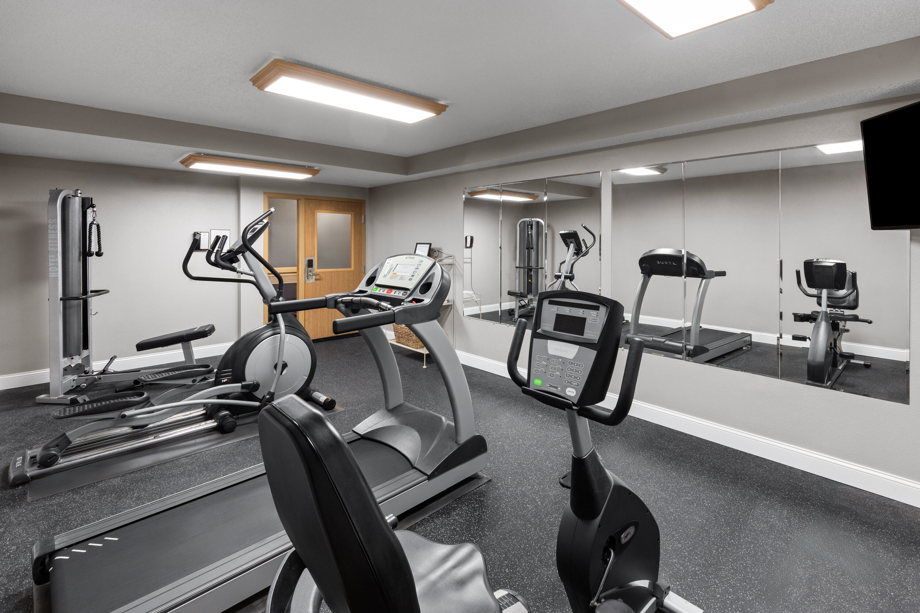 Fitness room at AmericInn by Wyndham Monmouth in Monmouth, Illinois