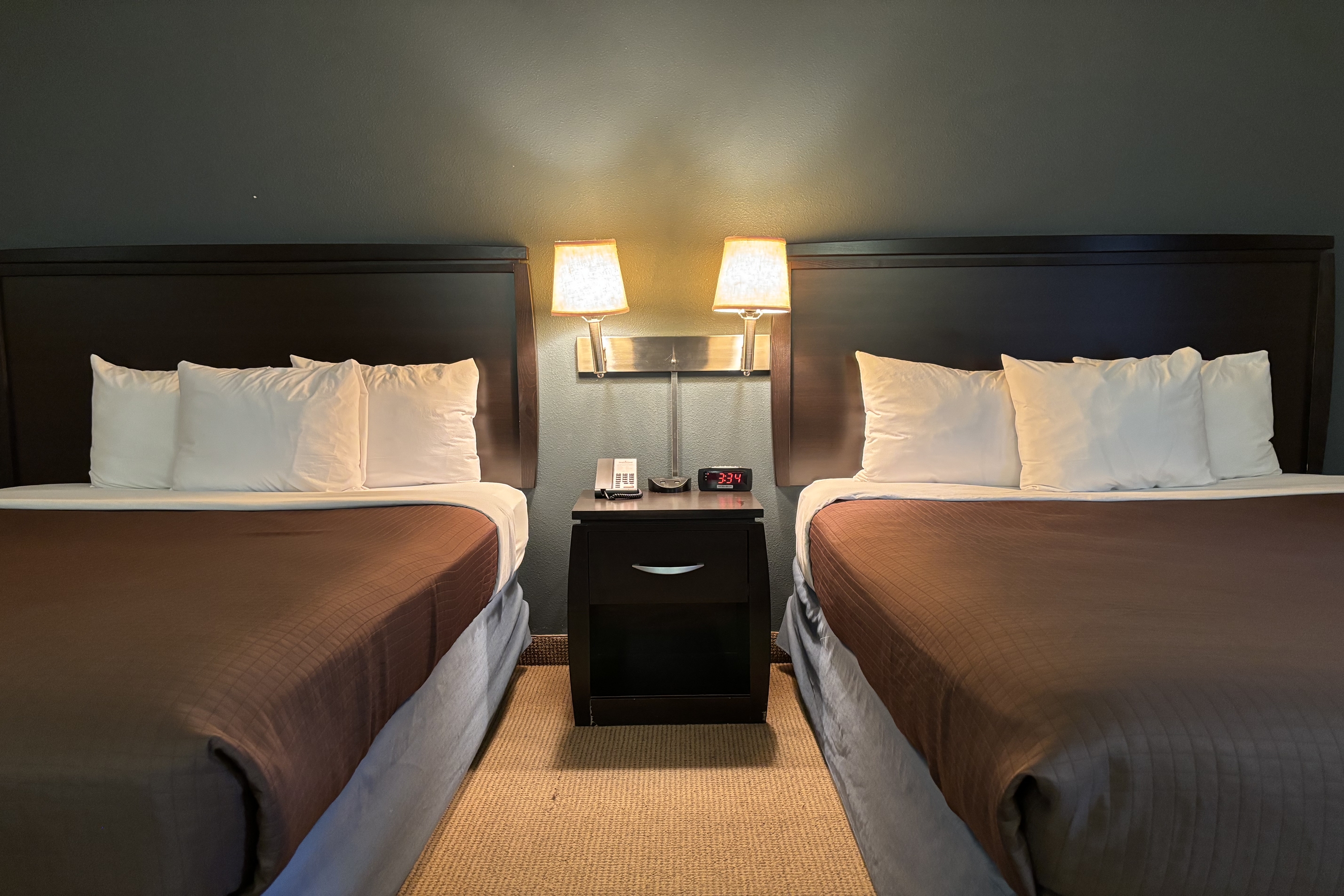 Guest room at the AmericInn by Wyndham Monmouth in Monmouth, Illinois