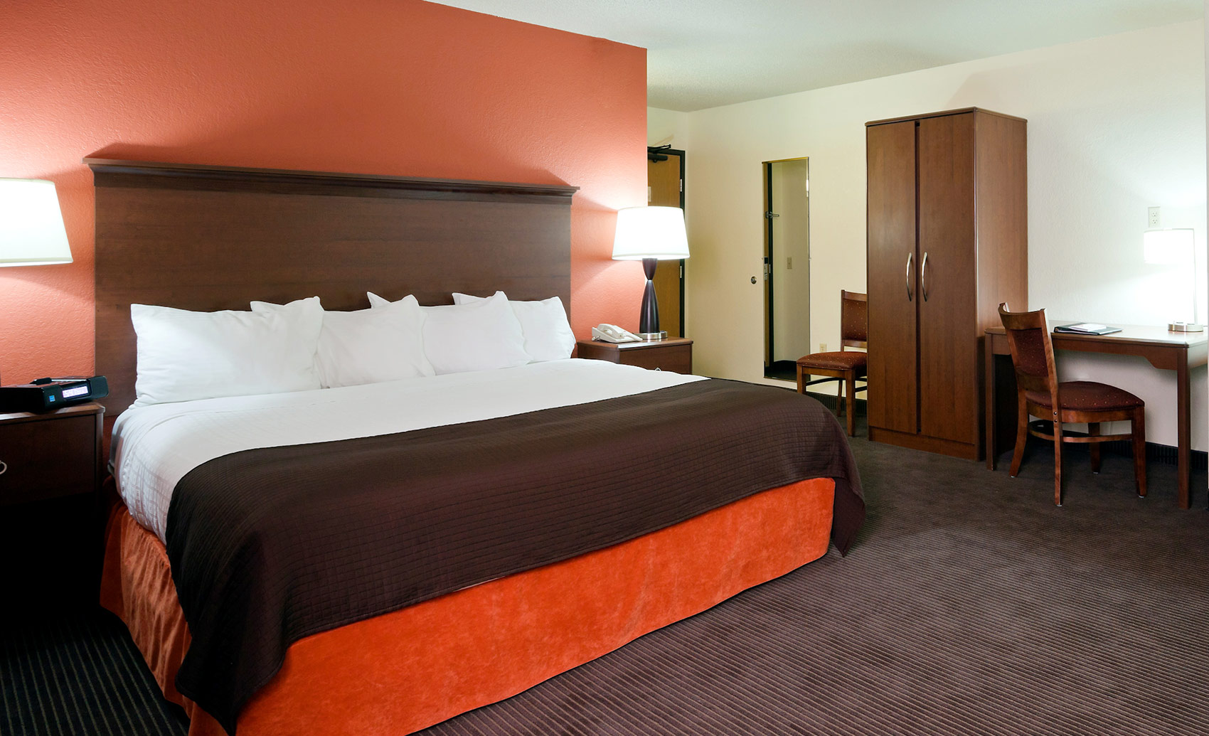 Guest room at the AmericInn by Wyndham Princeton IL in Princeton, Illinois