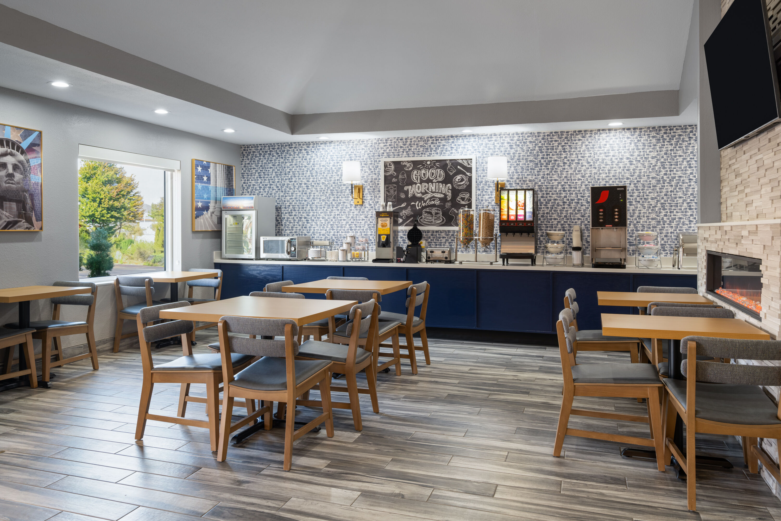 Free breakfast at AmericInn by Wyndham Urbana/Champaign University Area in Urbana, Illinois