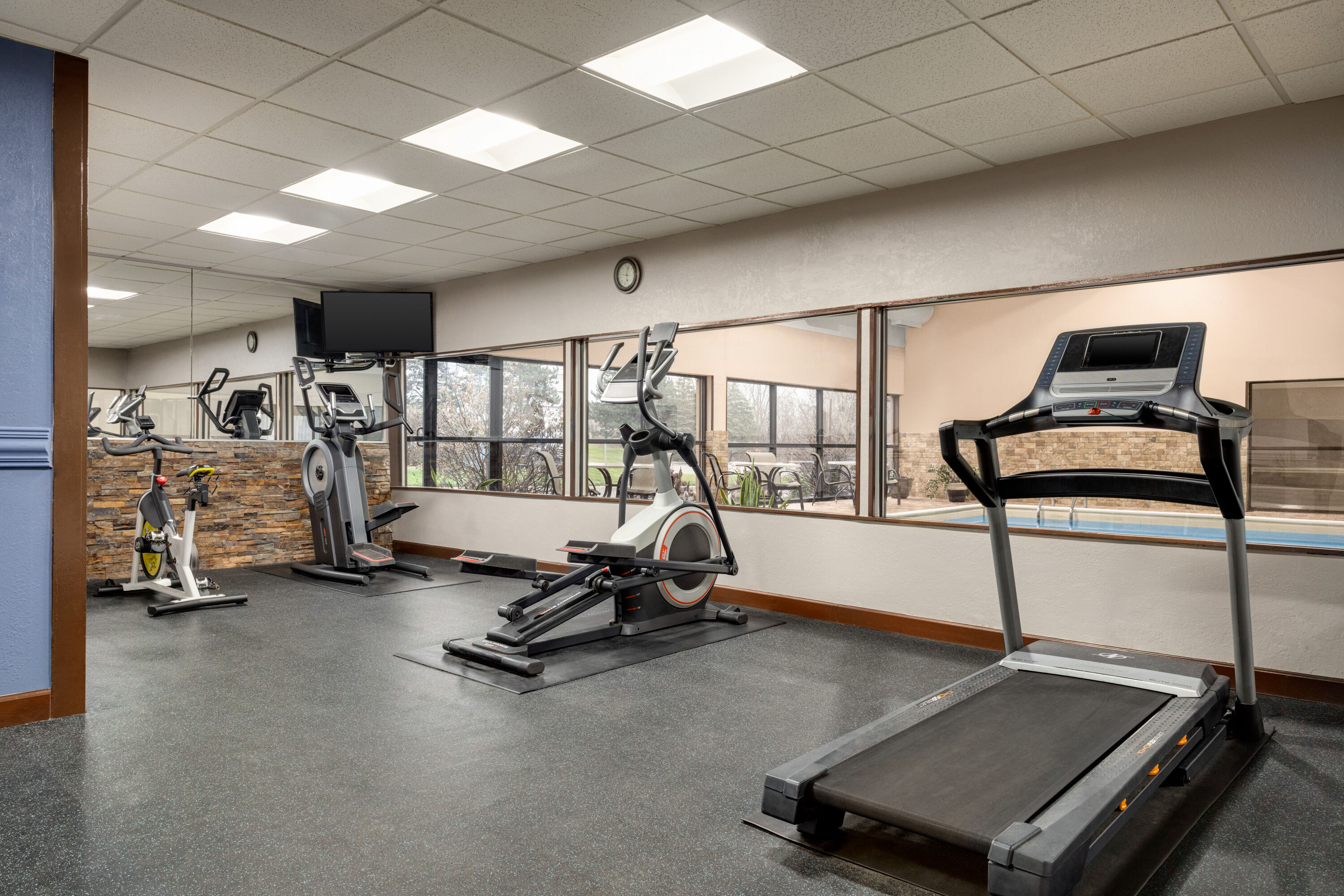 Fitness room at AmericInn by Wyndham Grand Rapids Airport North in Grand Rapids, Michigan