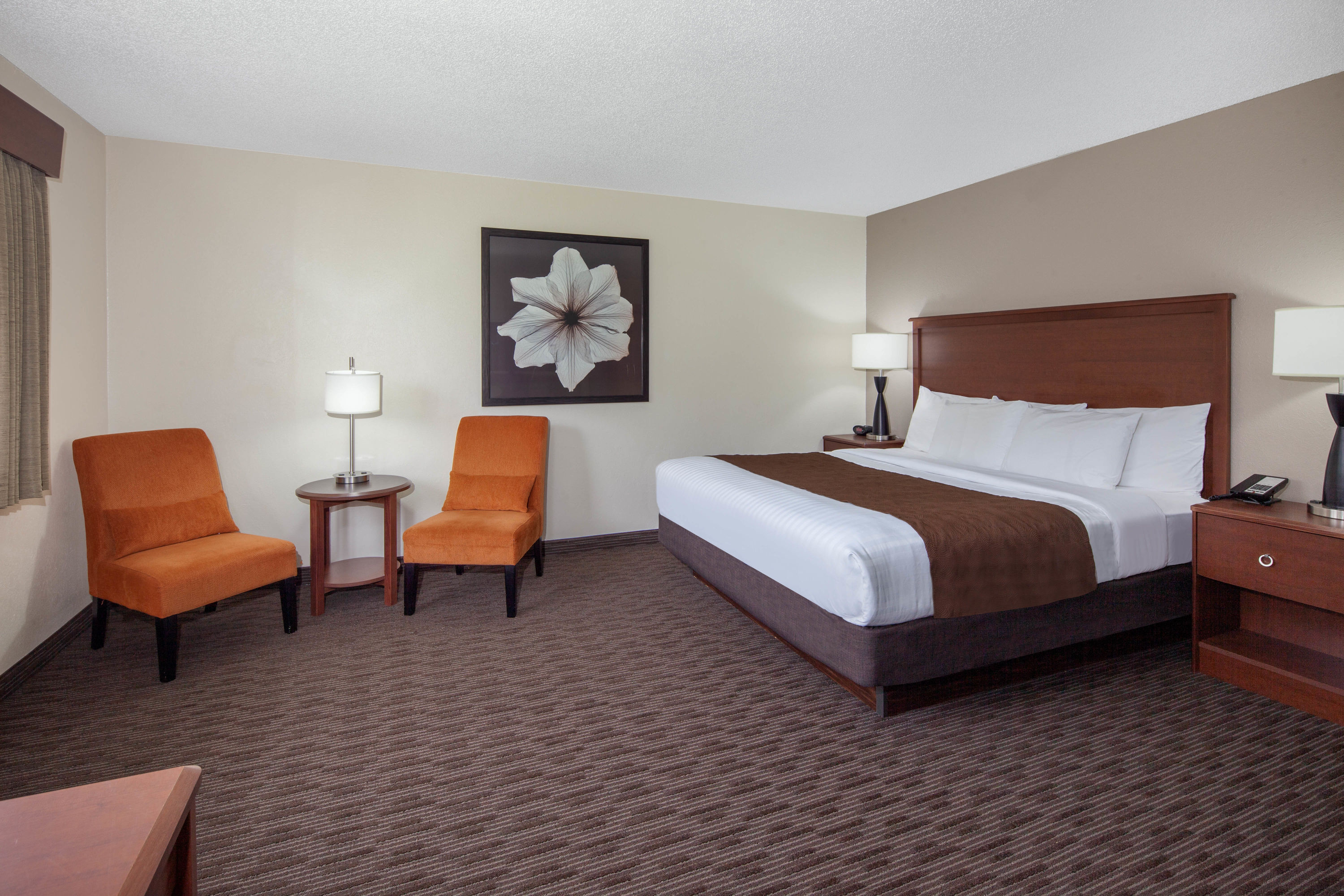Guest room at the AmericInn by Wyndham Ironwood in Ironwood, Michigan