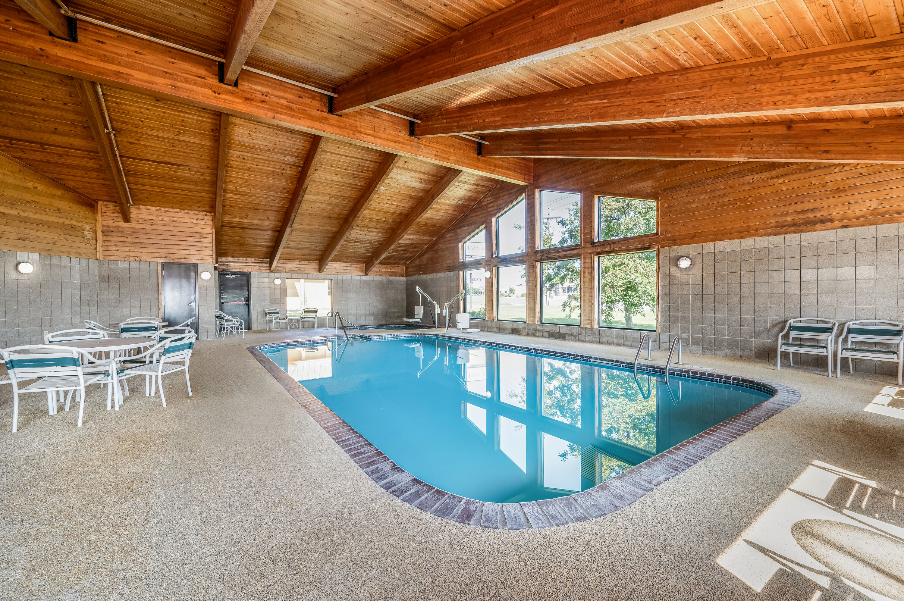 Indoor pool at the AmericInn by Wyndham Bemidji in Bemidji, Minnesota
