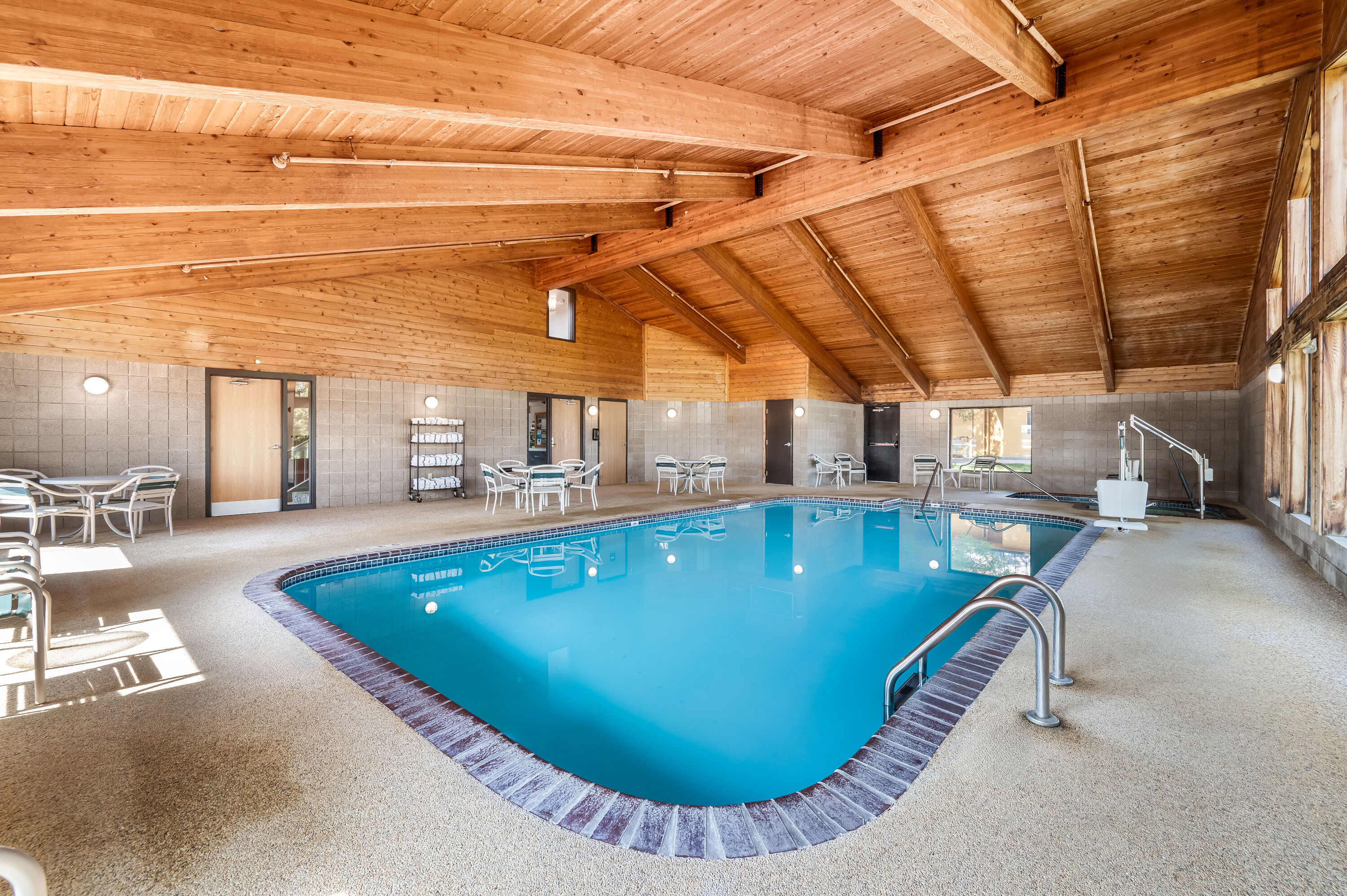 Indoor pool at the AmericInn by Wyndham Bemidji in Bemidji, Minnesota