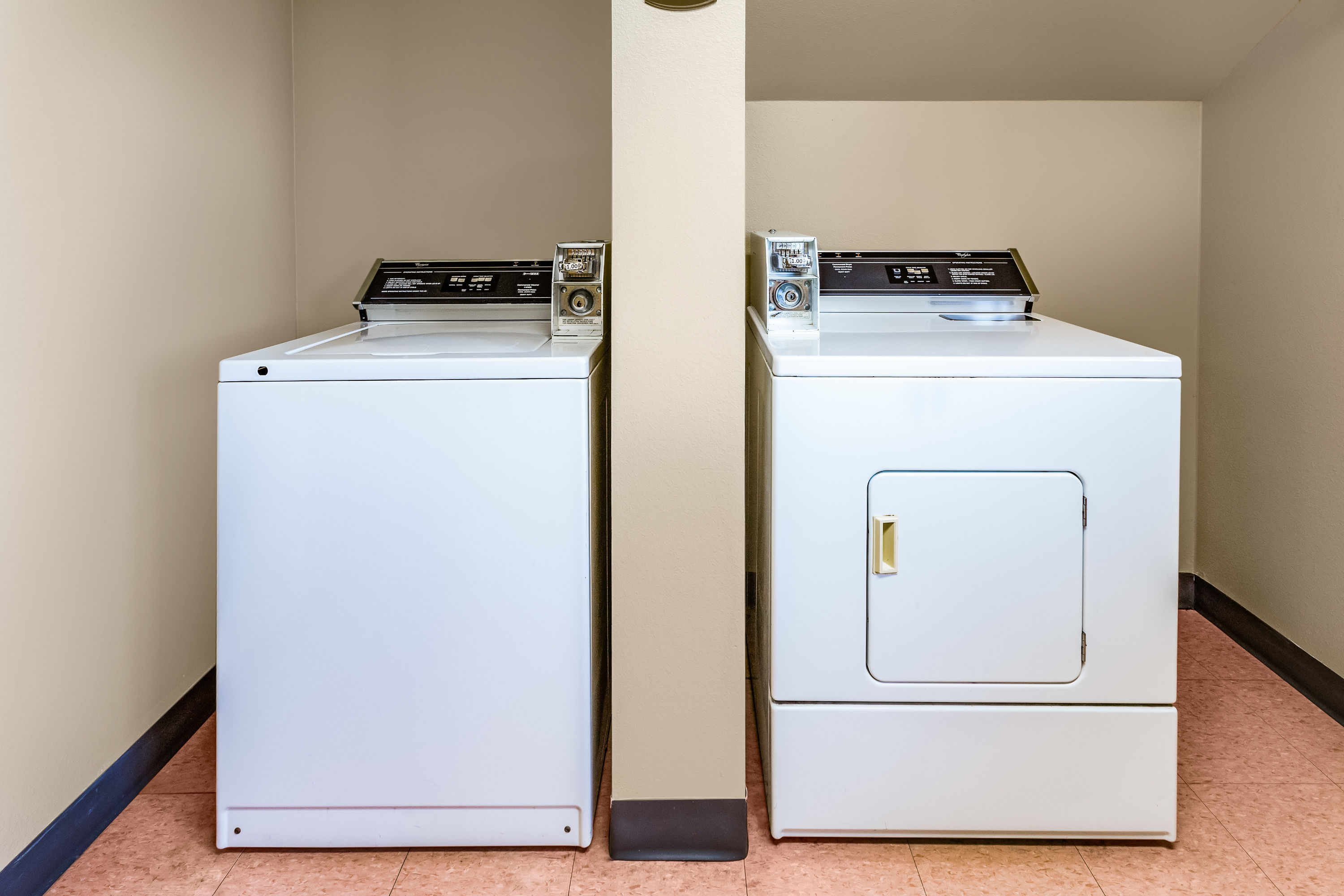 Laundry facilities at AmericInn by Wyndham Blue Earth in Blue Earth, Minnesota