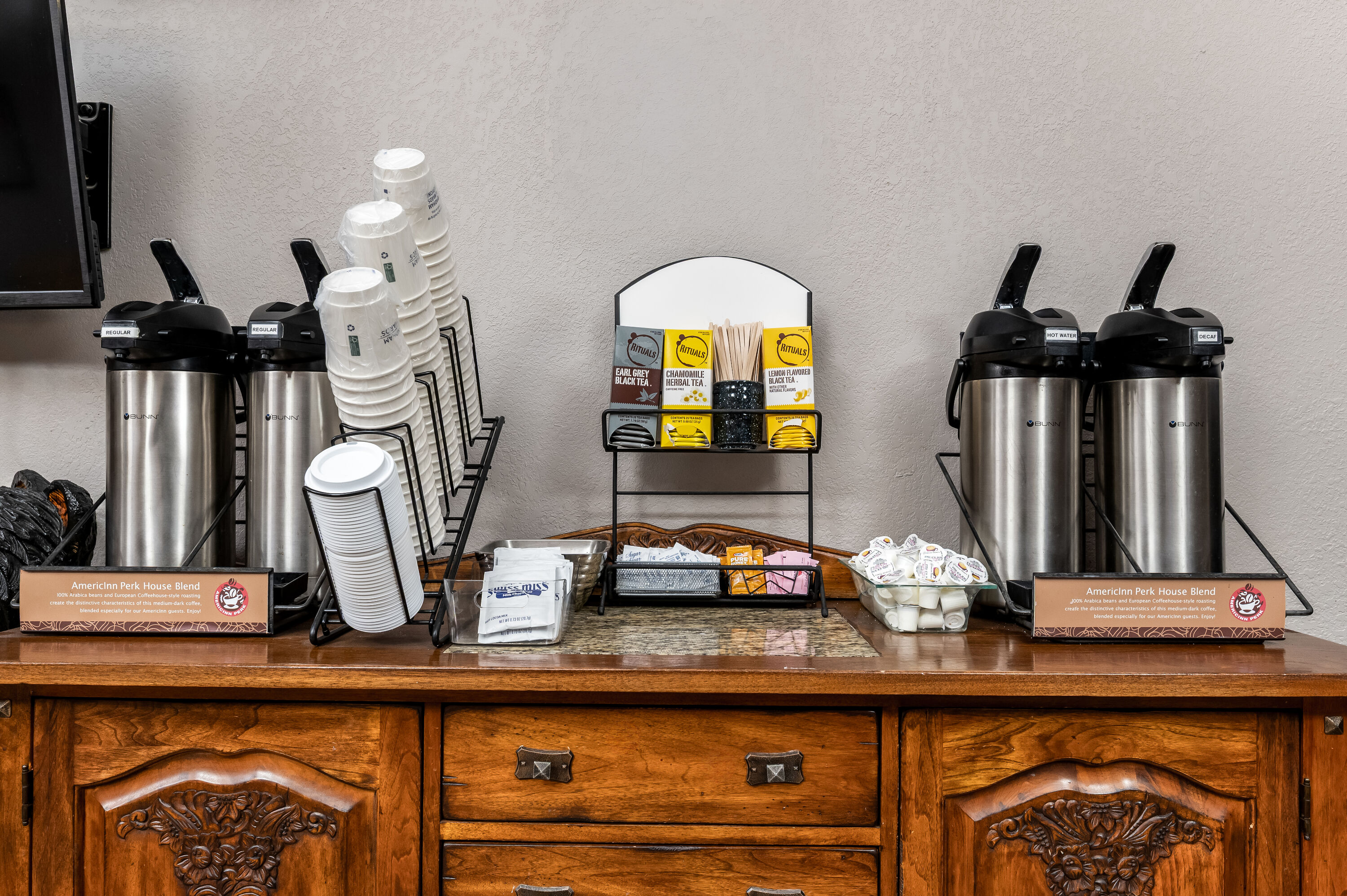 AmericInn by Wyndham Cloquet restaurant breakfast area close up in Cloquet, Minnesota
