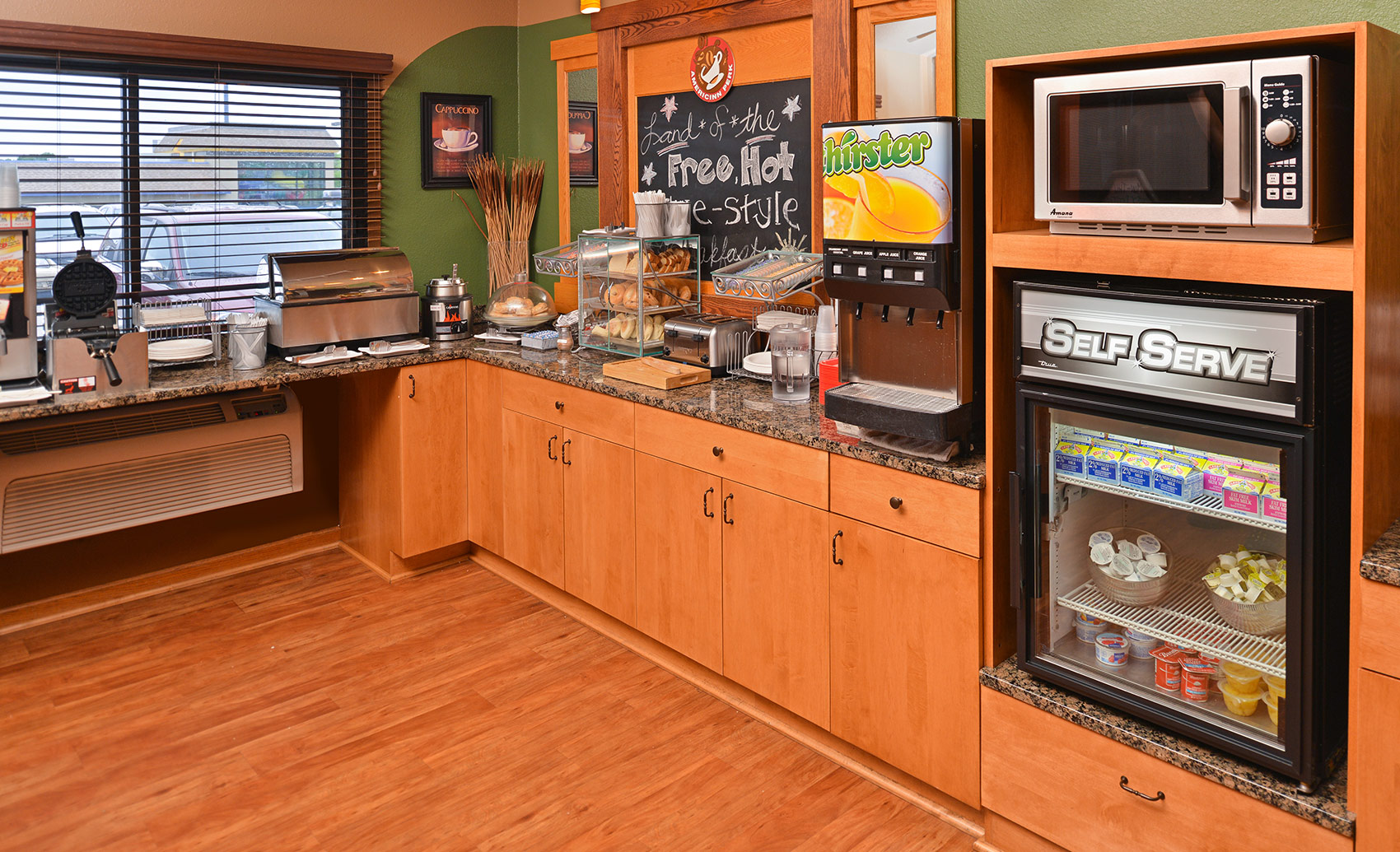 Free breakfast at AmericInn by Wyndham Fergus Falls Conference Center in Fergus Falls, Minnesota