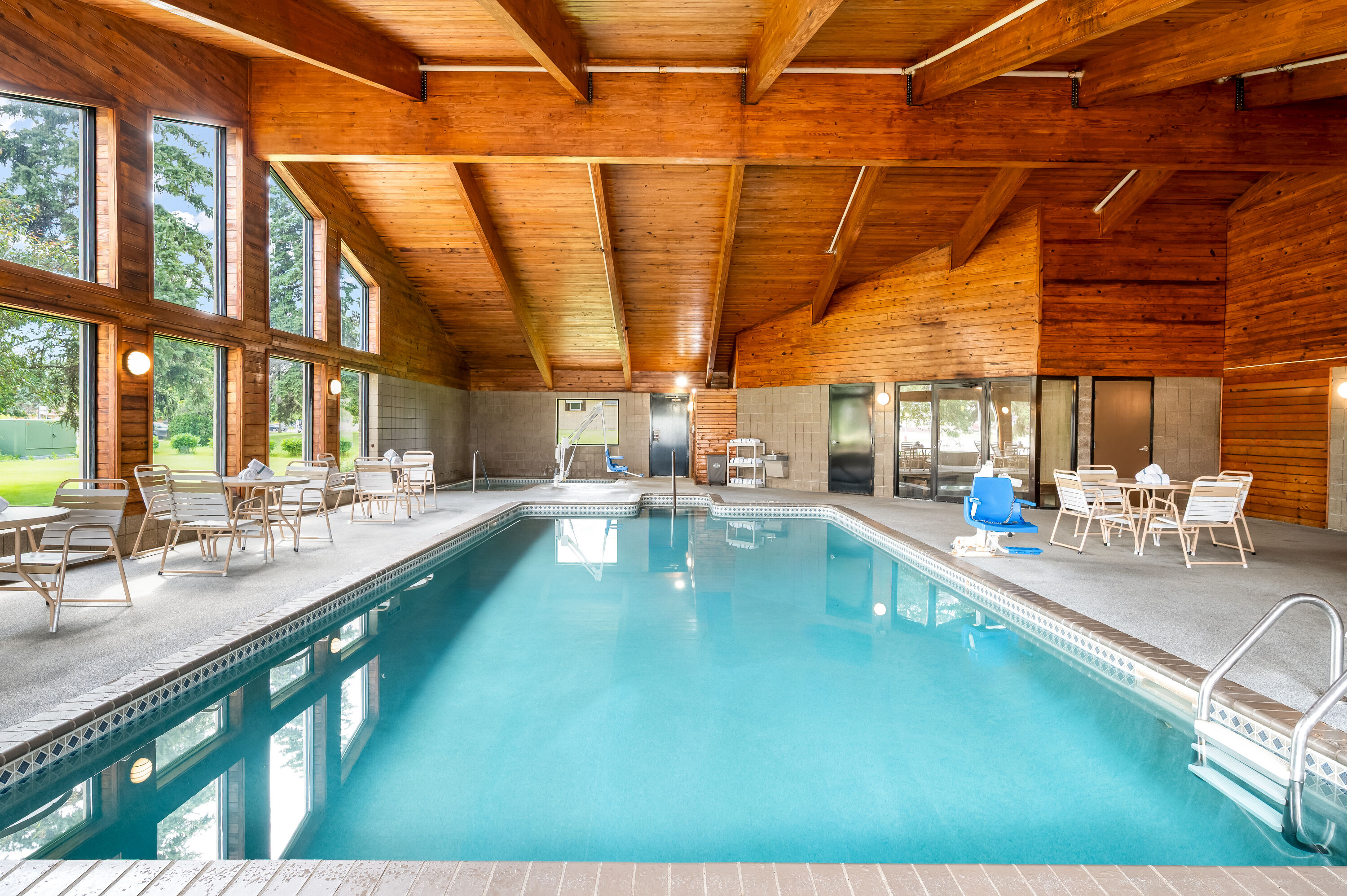Indoor pool at the AmericInn by Wyndham Hutchinson in Hutchinson, Minnesota