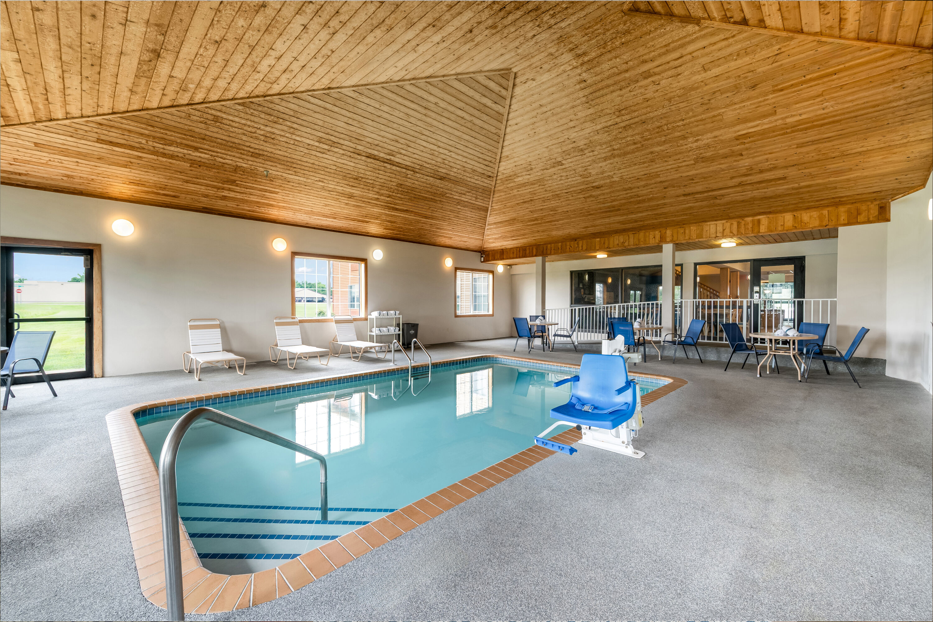 Indoor pool at the AmericInn by Wyndham Hutchinson in Hutchinson, Minnesota