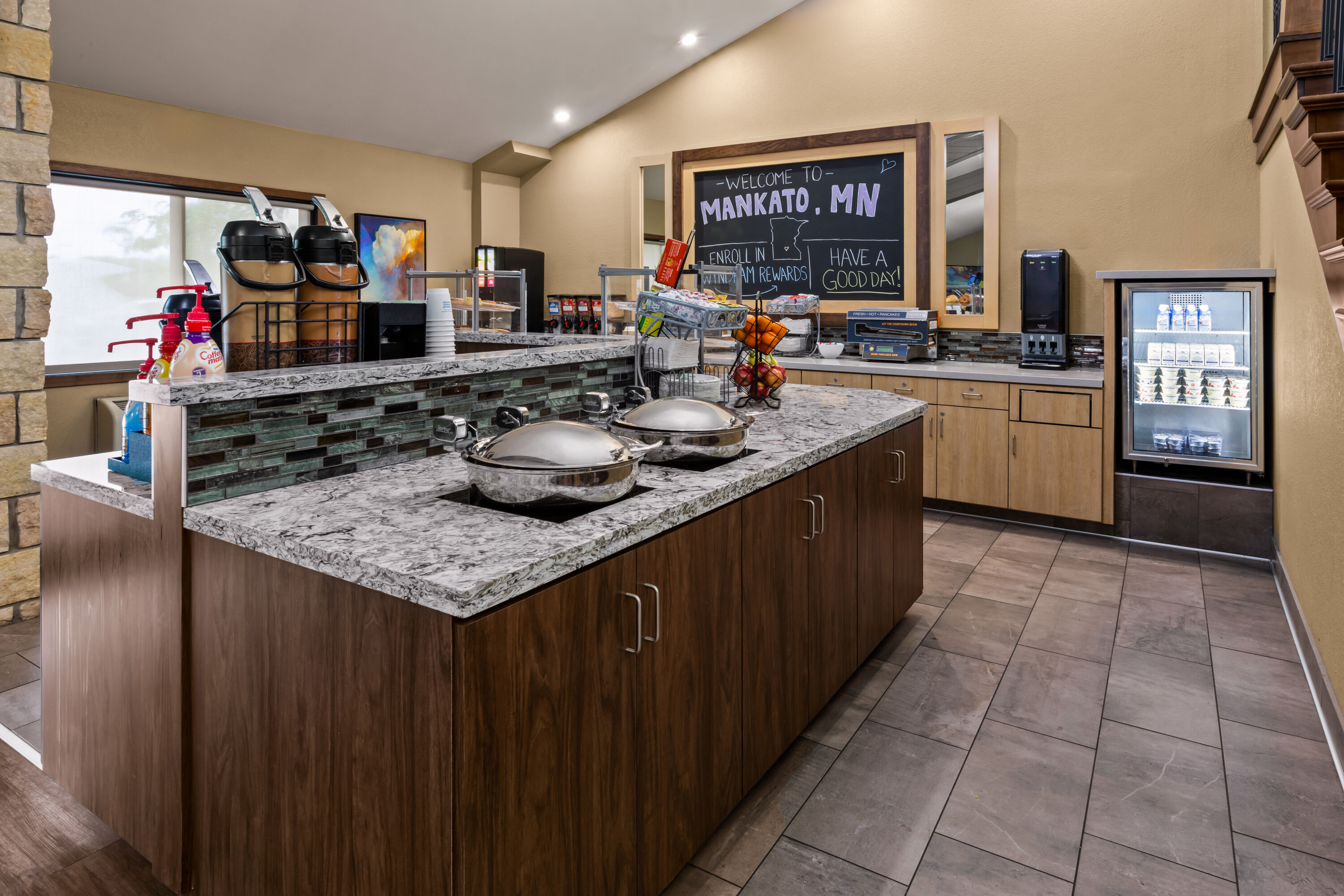 Free breakfast at AmericInn by Wyndham Mankato Event Center in Mankato, Minnesota