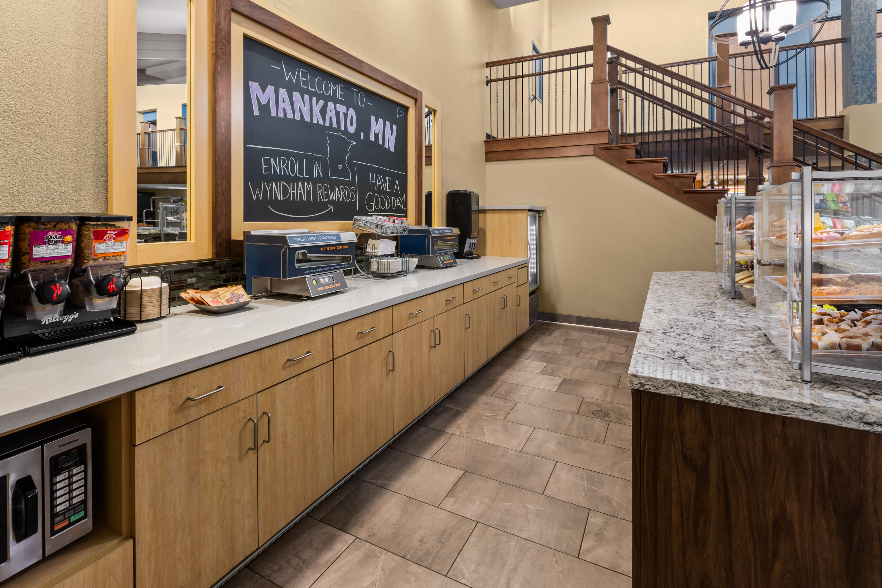 Free breakfast at AmericInn by Wyndham Mankato Event Center in Mankato, Minnesota