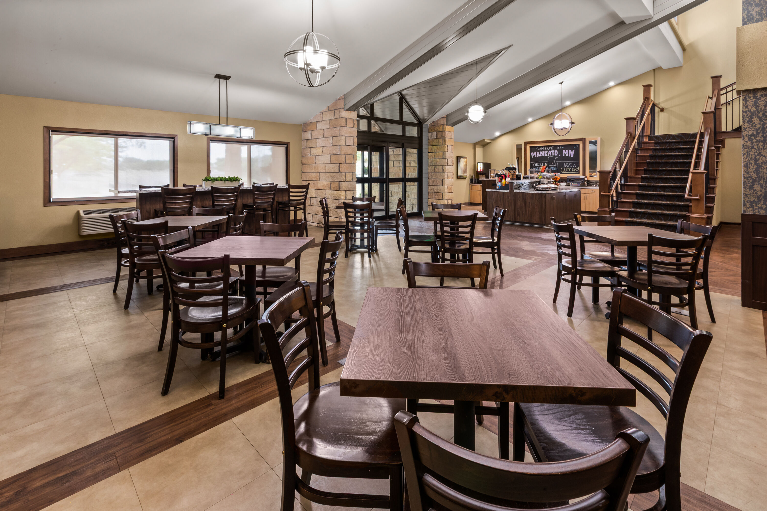Free breakfast at AmericInn by Wyndham Mankato Event Center in Mankato, Minnesota