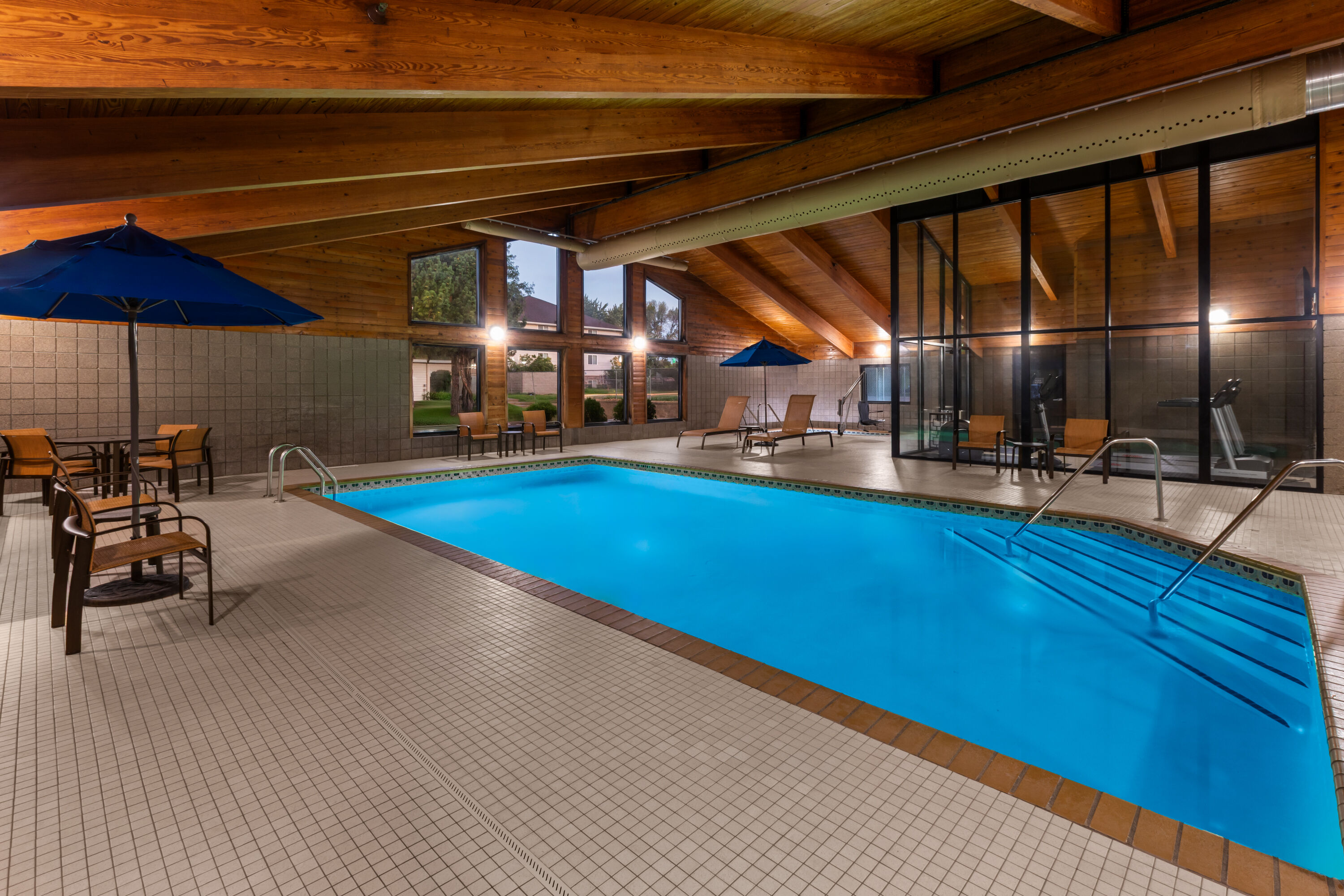 Indoor pool at the AmericInn by Wyndham Mankato Event Center in Mankato, Minnesota