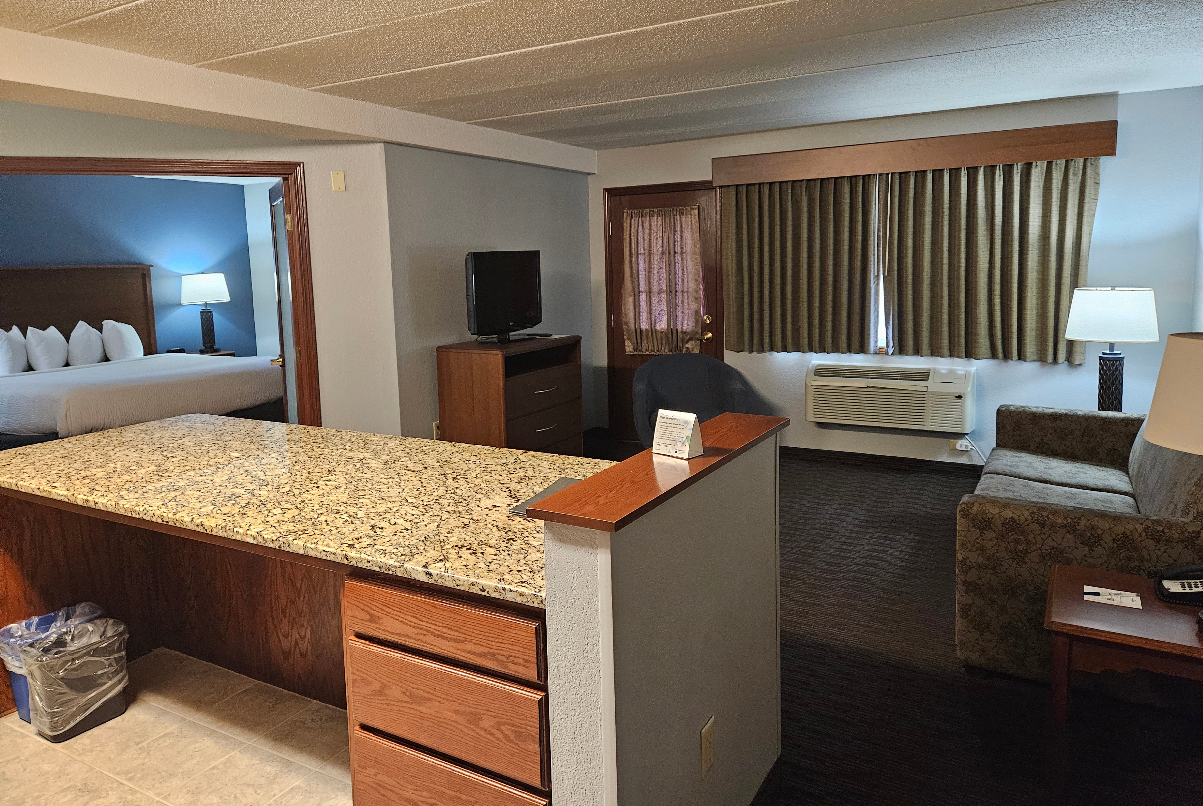 Guest room at the AmericInn by Wyndham Marshall in Marshall, Minnesota