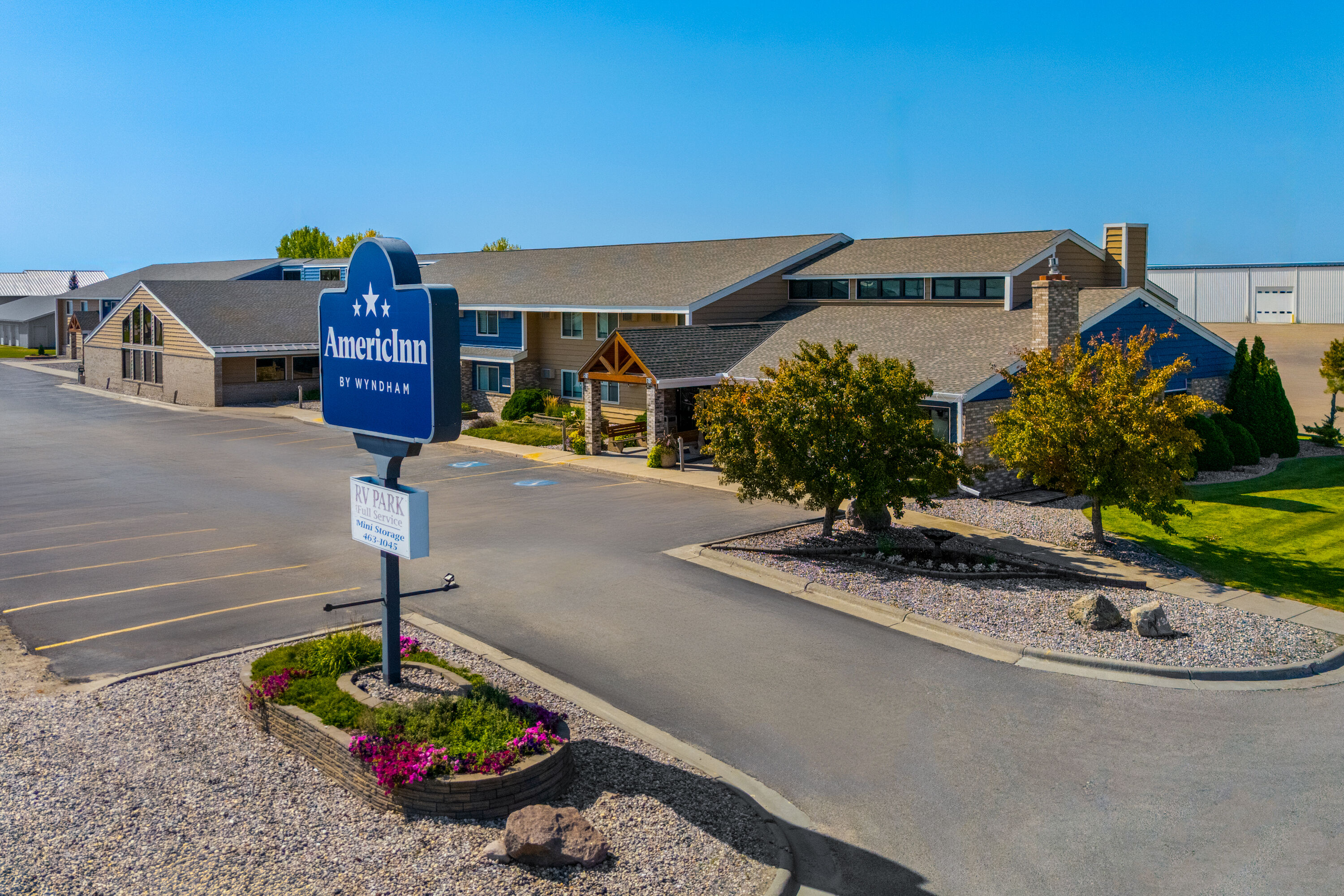 Exterior Day Image of AmericInn by Wyndham Roseau hotel in Roseau, Minnesota