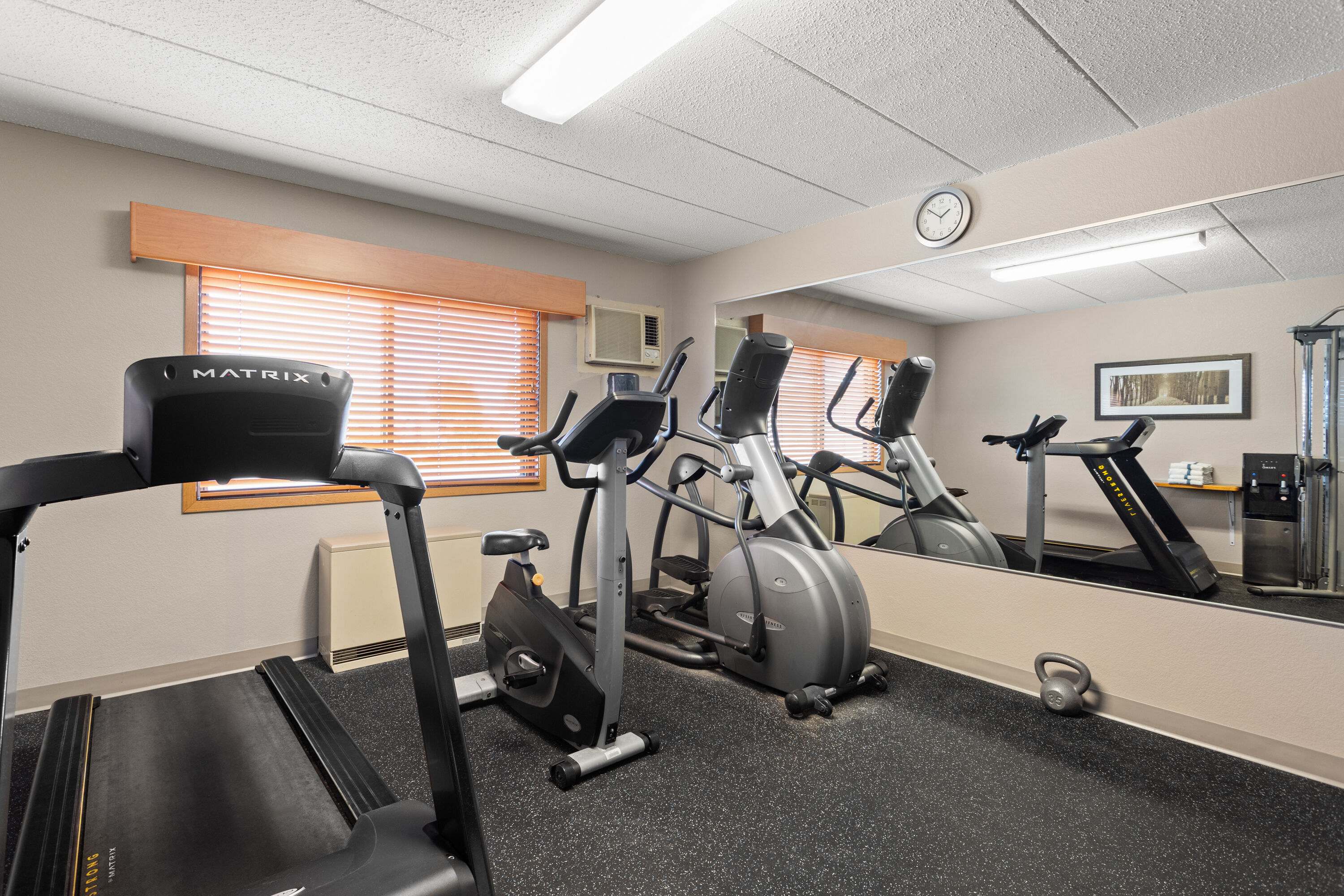 Fitness room at AmericInn by Wyndham Roseau in Roseau, Minnesota