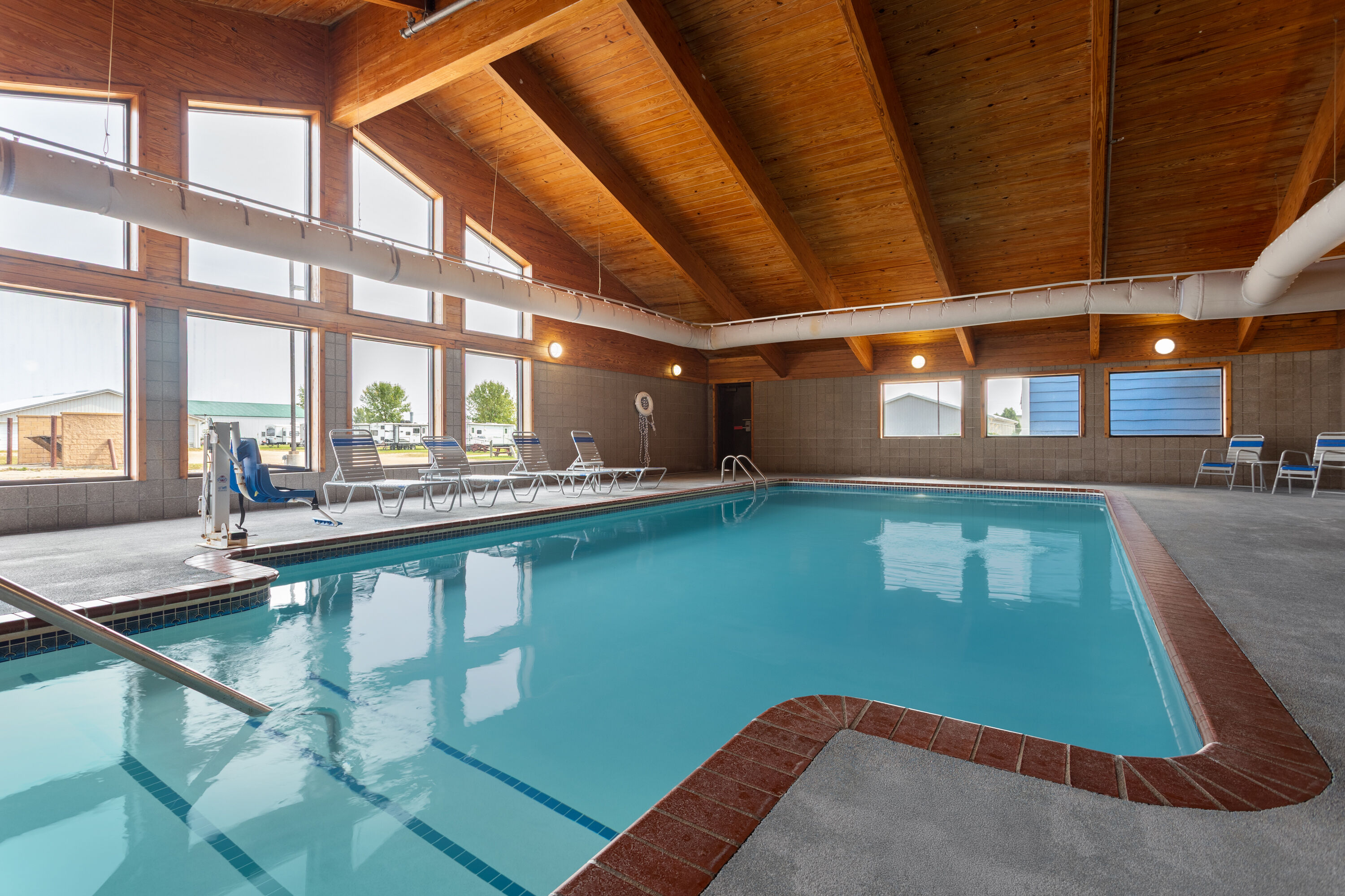 Indoor pool at the AmericInn by Wyndham Roseau in Roseau, Minnesota