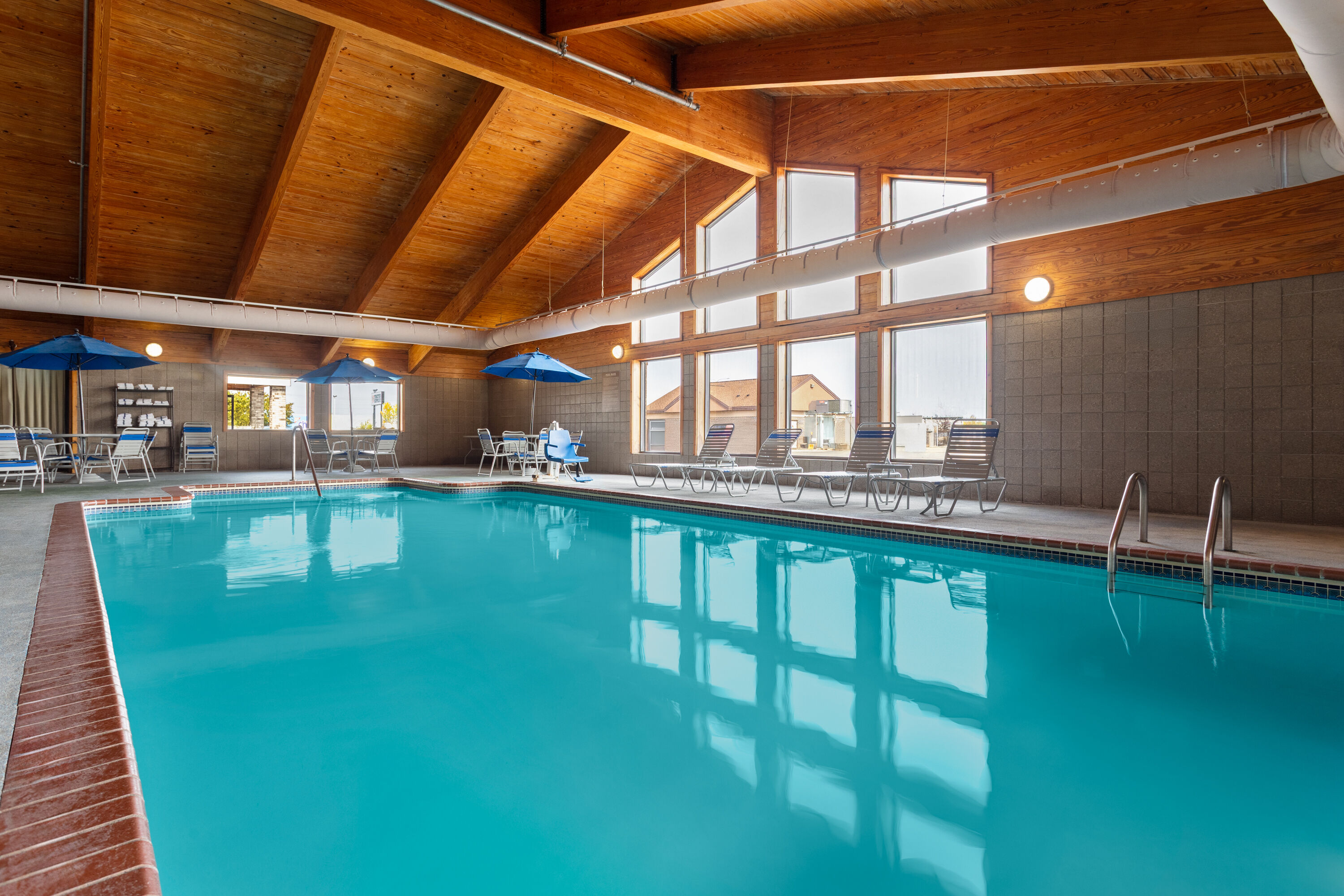 Indoor pool at the AmericInn by Wyndham Roseau in Roseau, Minnesota