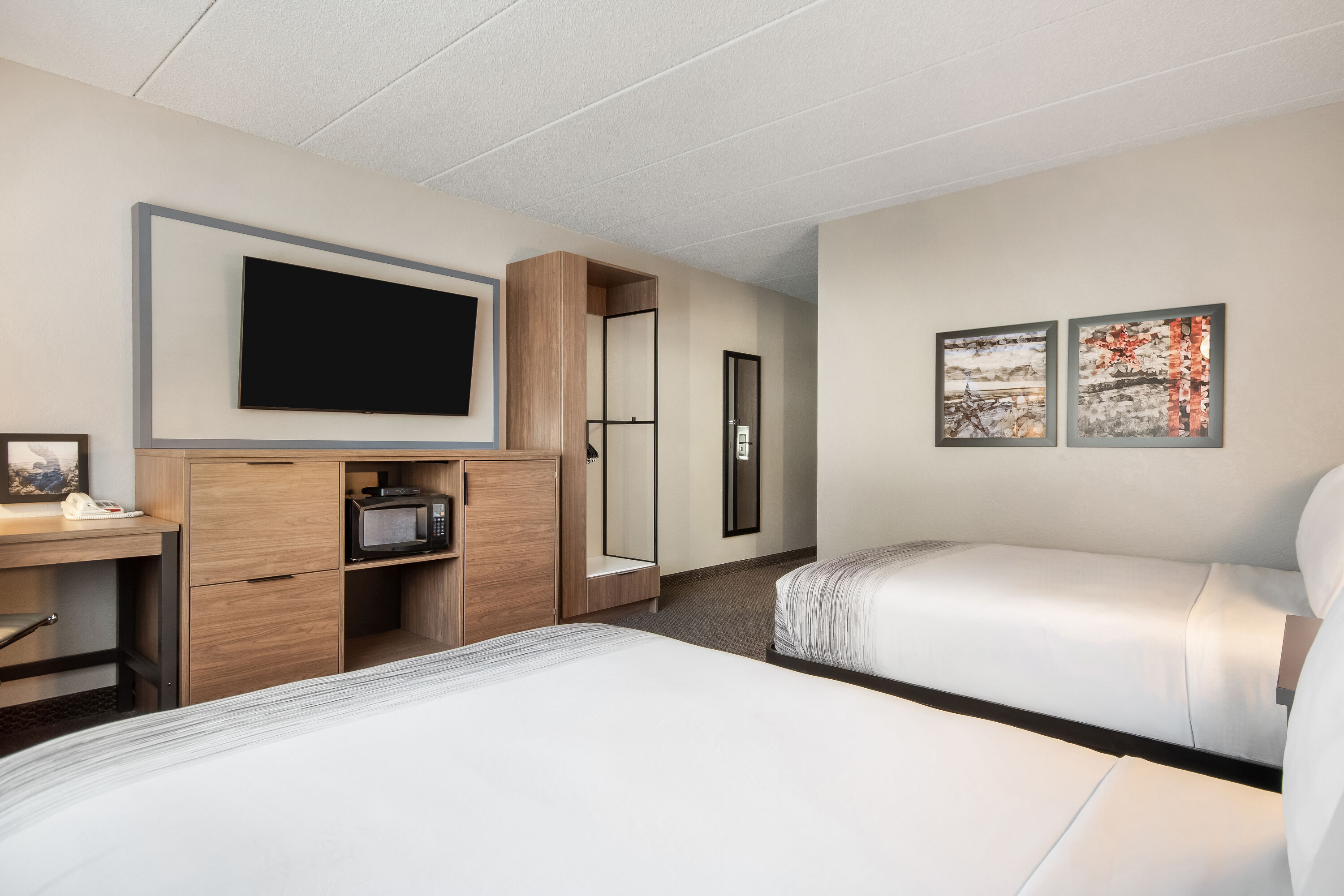 Double bed guest room at the AmericInn by Wyndham St. Peter in Saint Peter, Minnesota