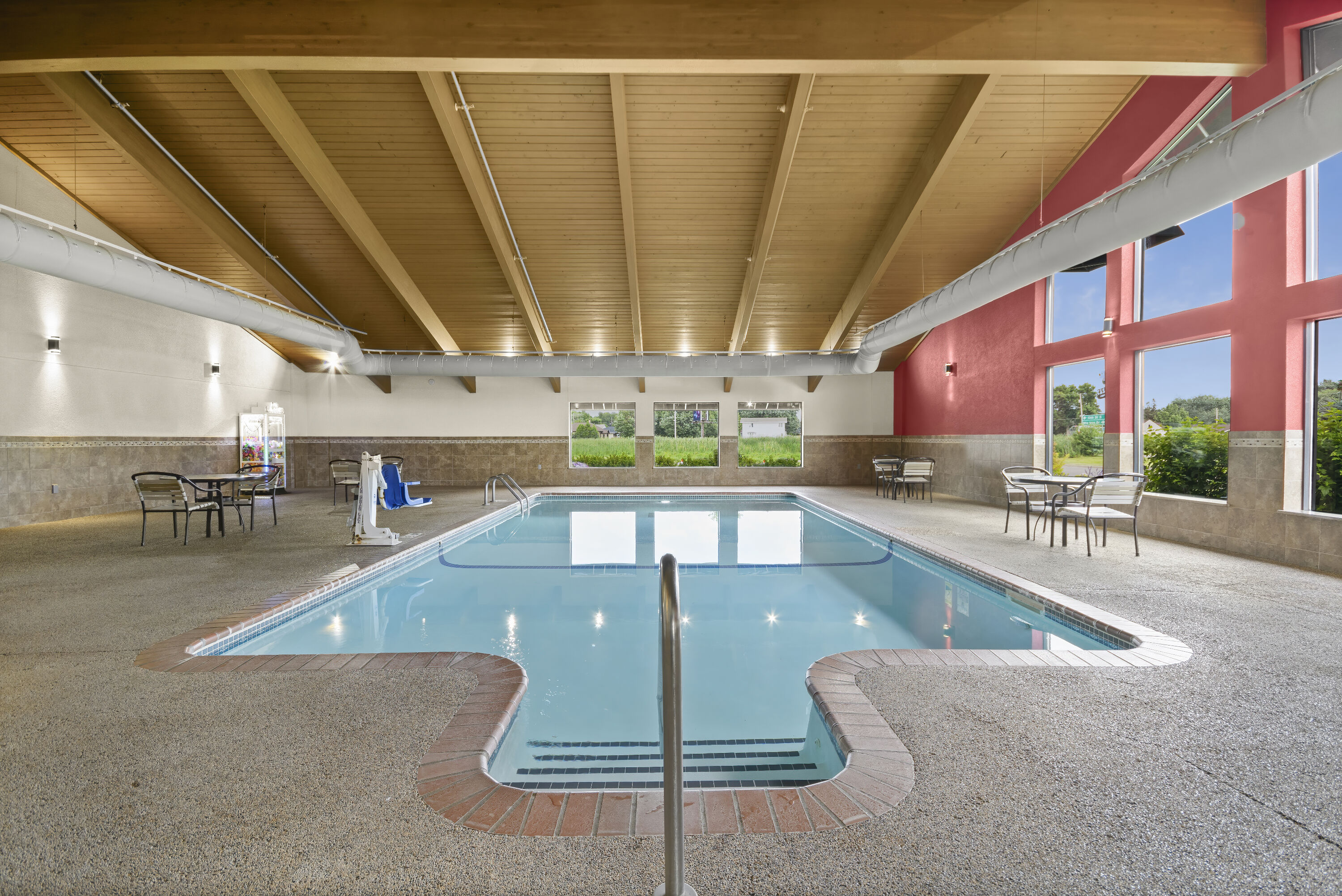 Indoor pool at the AmericInn by Wyndham Virginia in Virginia, Minnesota
