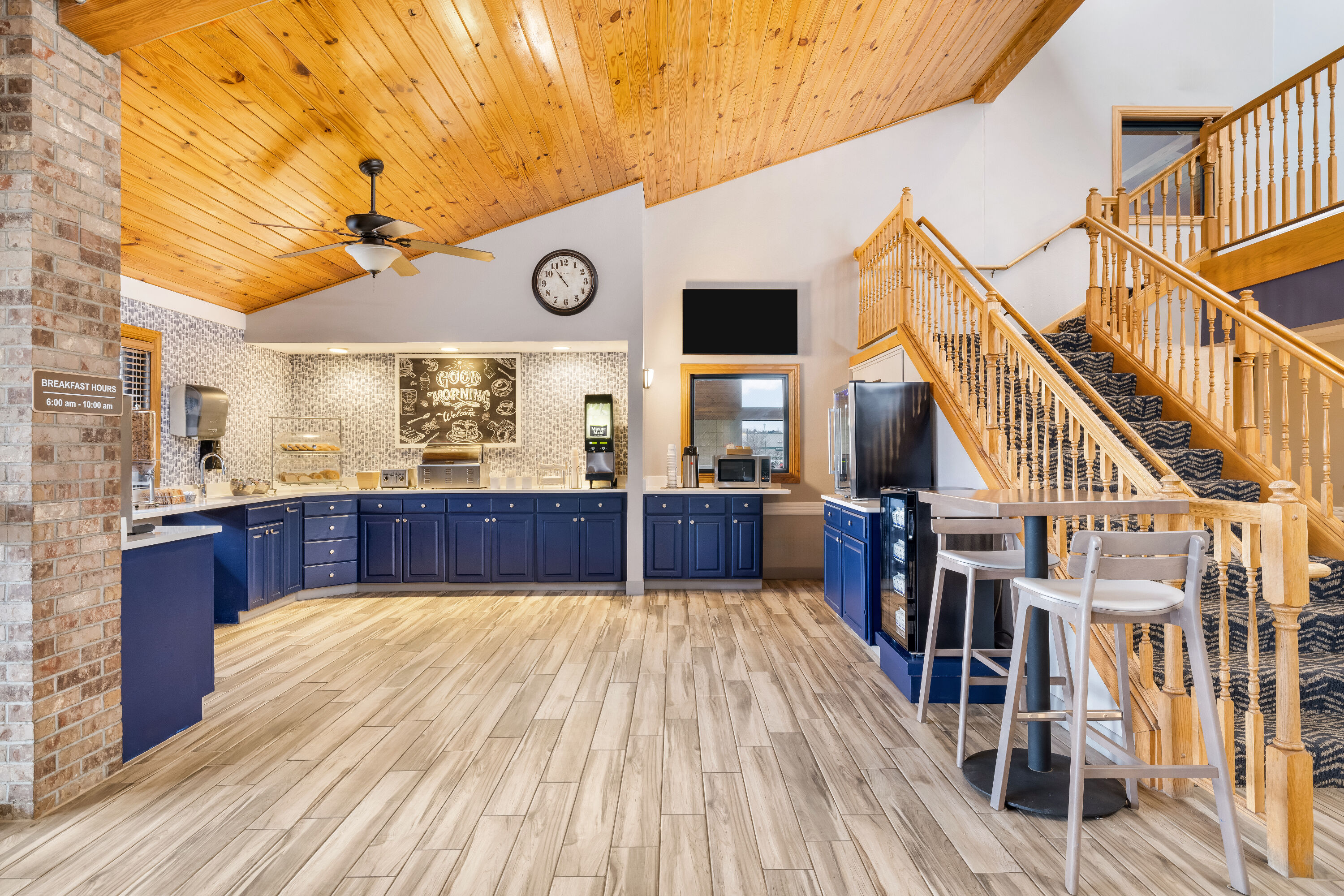 AmericInn by Wyndham Bismarck restaurant breakfast area close up in Bismarck, North Dakota