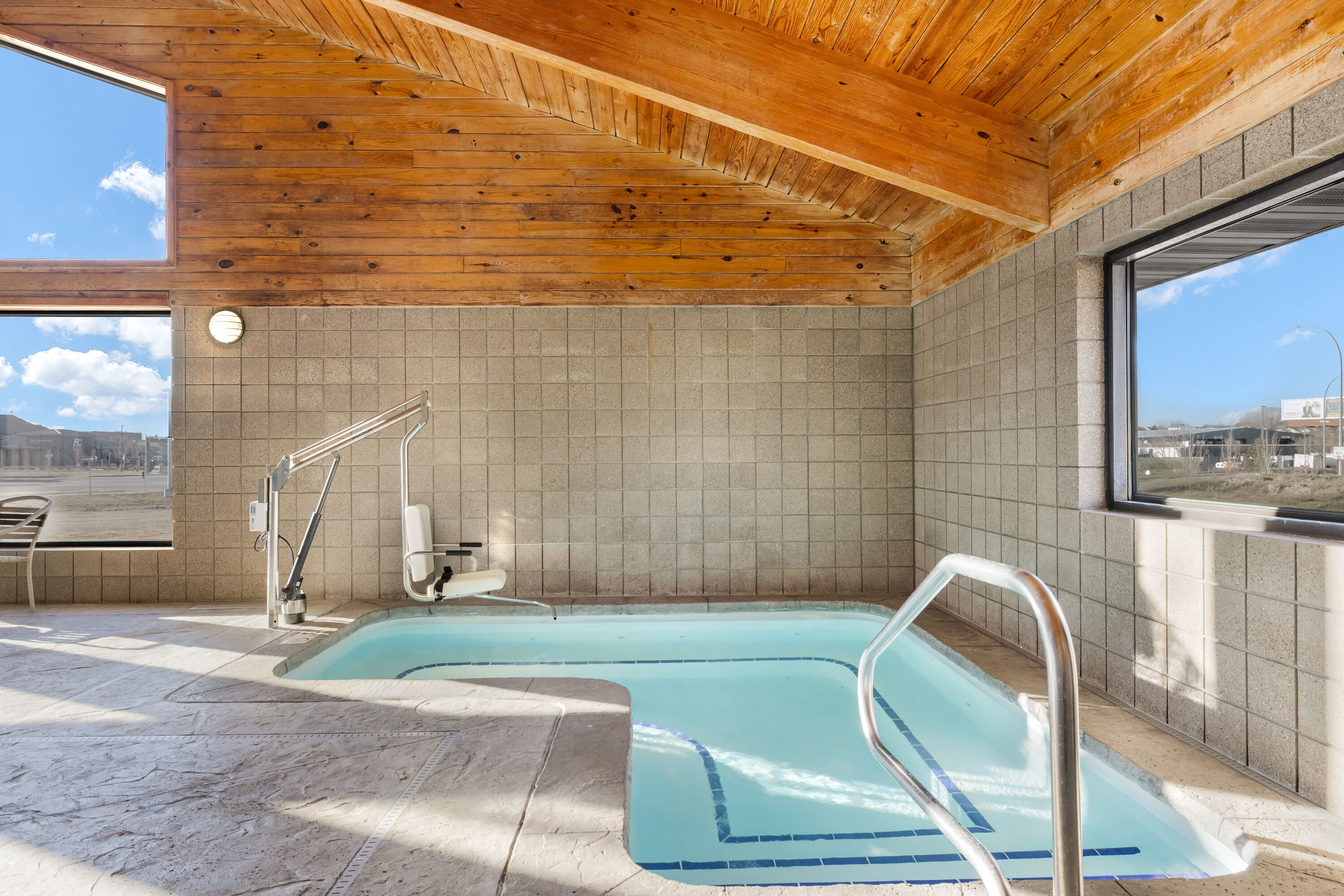 Hot tub at the AmericInn by Wyndham Bismarck in Bismarck, North Dakota