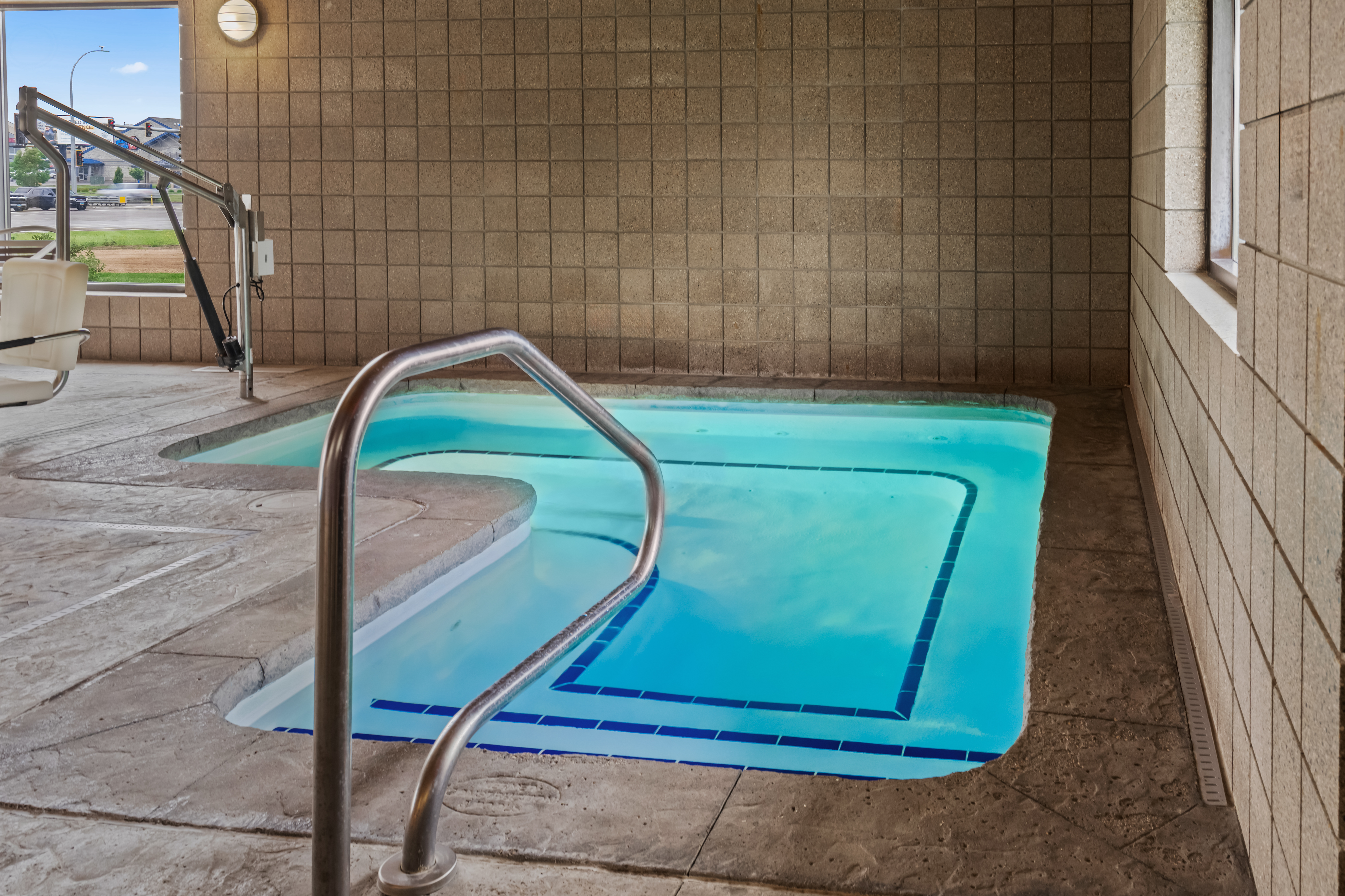 Hot tub at the AmericInn by Wyndham Bismarck in Bismarck, North Dakota