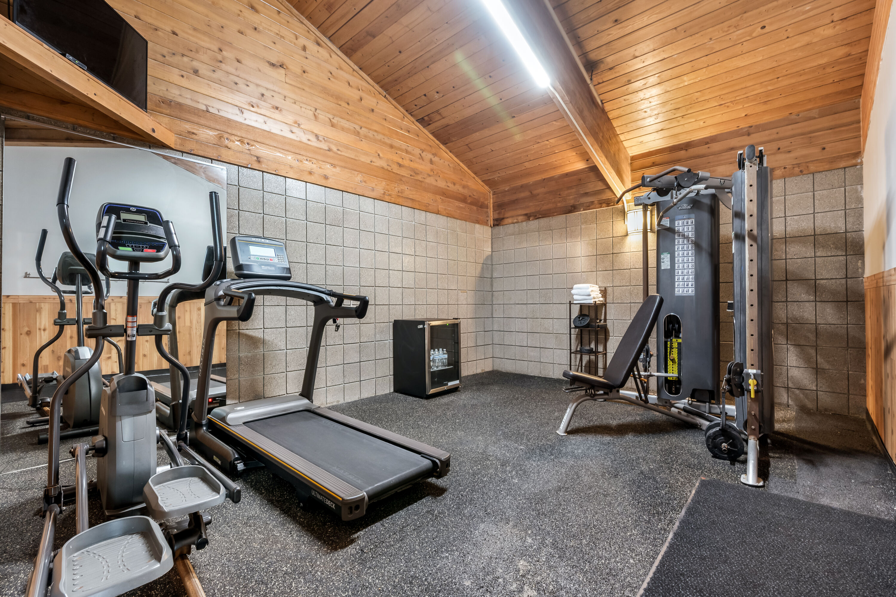 Fitness room at AmericInn by Wyndham Dickinson in Dickinson, North Dakota