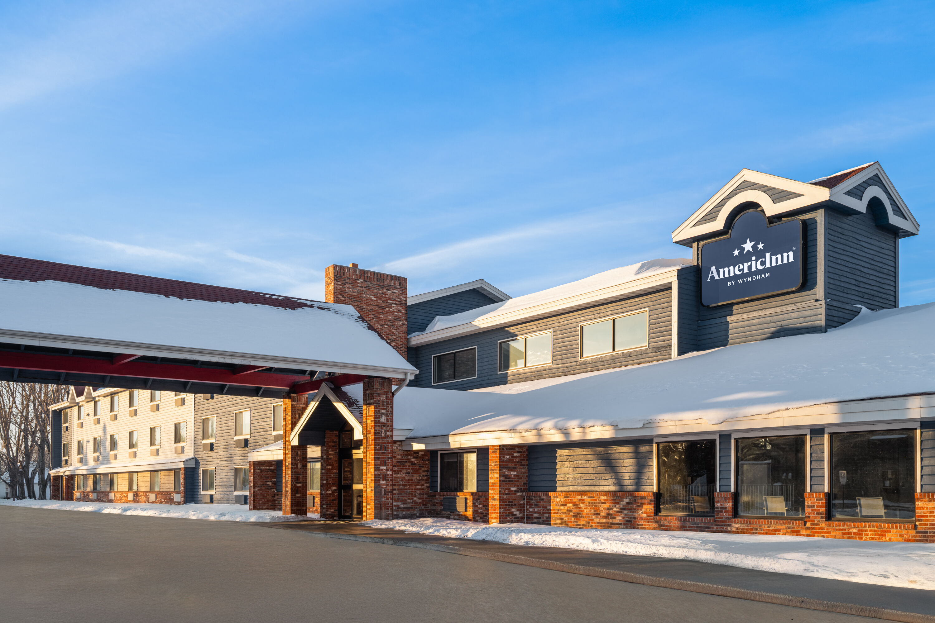 Exterior Day Image of AmericInn by Wyndham Grand Forks hotel in Grand Forks, North Dakota