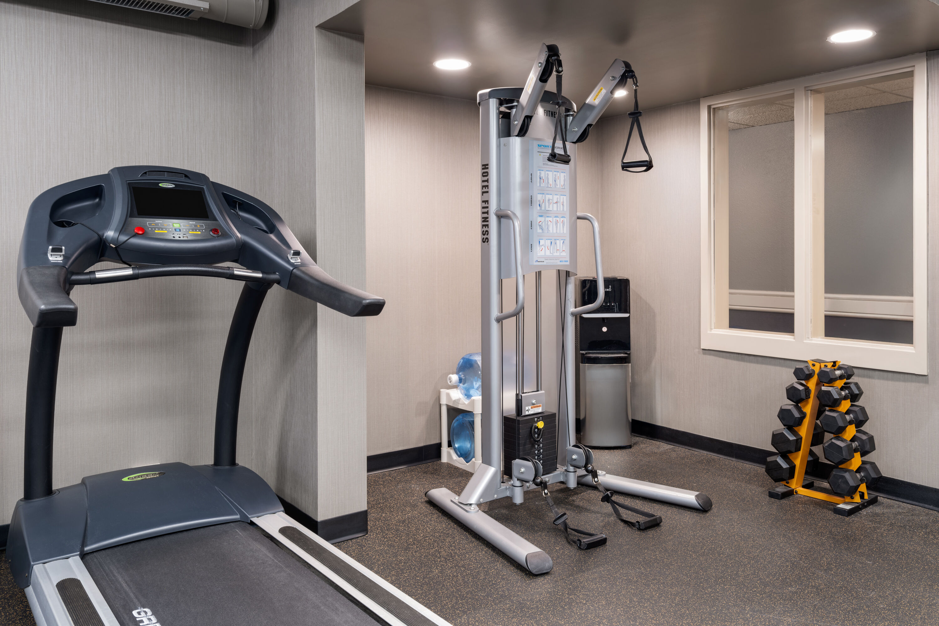 Fitness room at AmericInn by Wyndham Grand Forks in Grand Forks, North Dakota