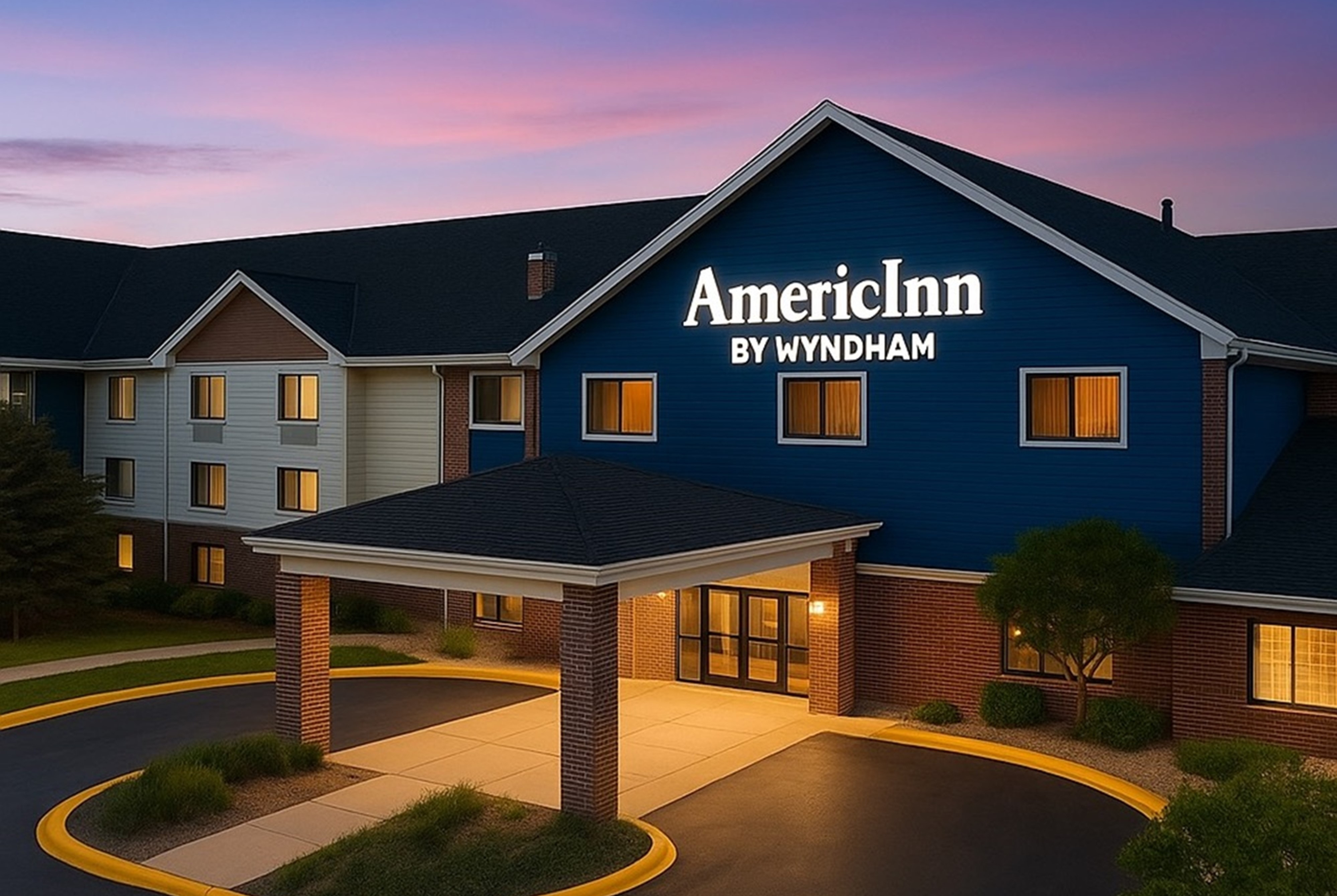 Exterior of AmericInn by Wyndham Appleton North/Little Chute hotel in Appleton, Wisconsin