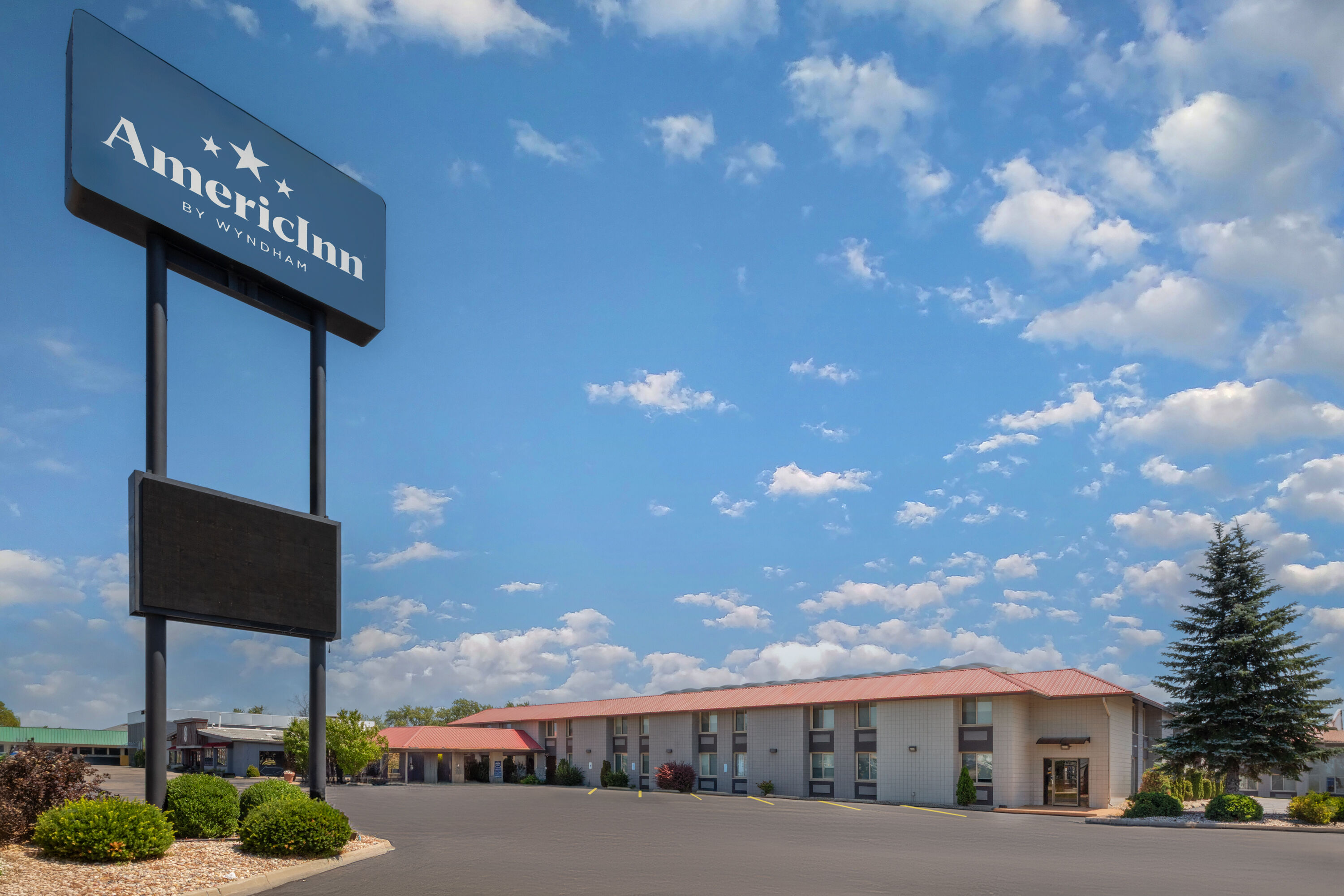 Exterior Day Image of AmericInn by Wyndham Appleton Downtown hotel in Appleton, Wisconsin