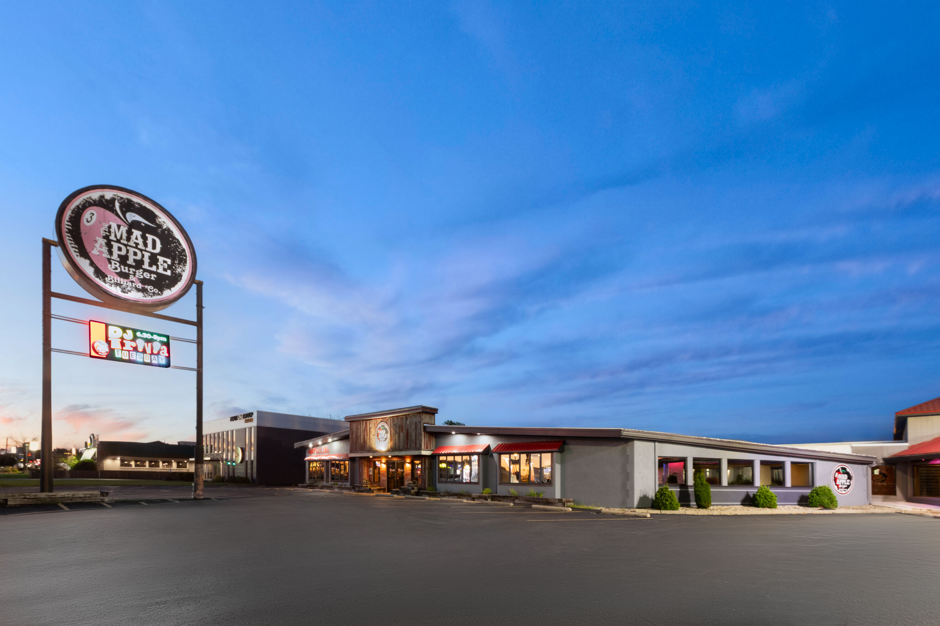 Exterior Dusk Image of AmericInn by Wyndham Appleton Downtown hotel in Appleton, Wisconsin
