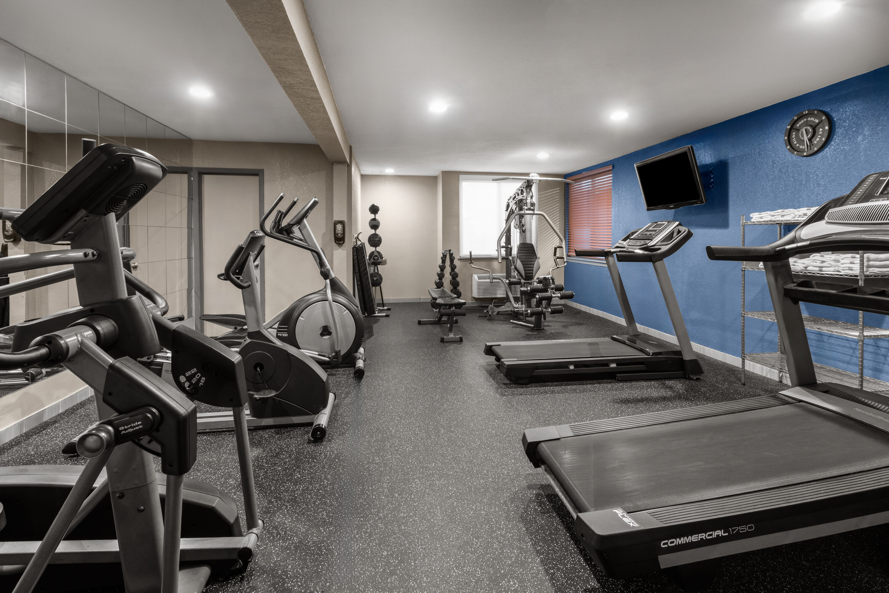 Fitness room at AmericInn by Wyndham Appleton Downtown in Appleton, Wisconsin