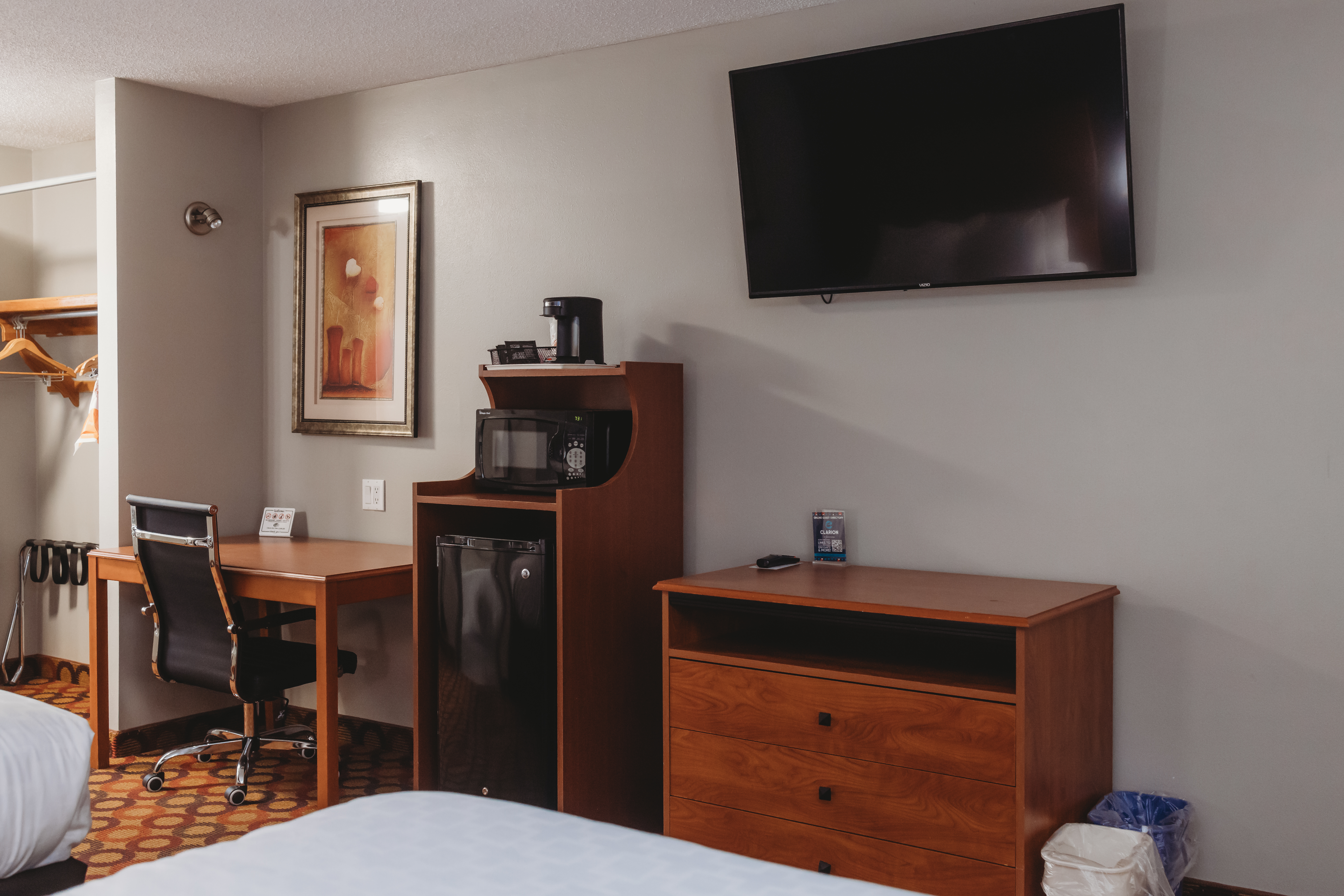 Guest room at the AmericInn by Wyndham Appleton Downtown in Appleton, Wisconsin