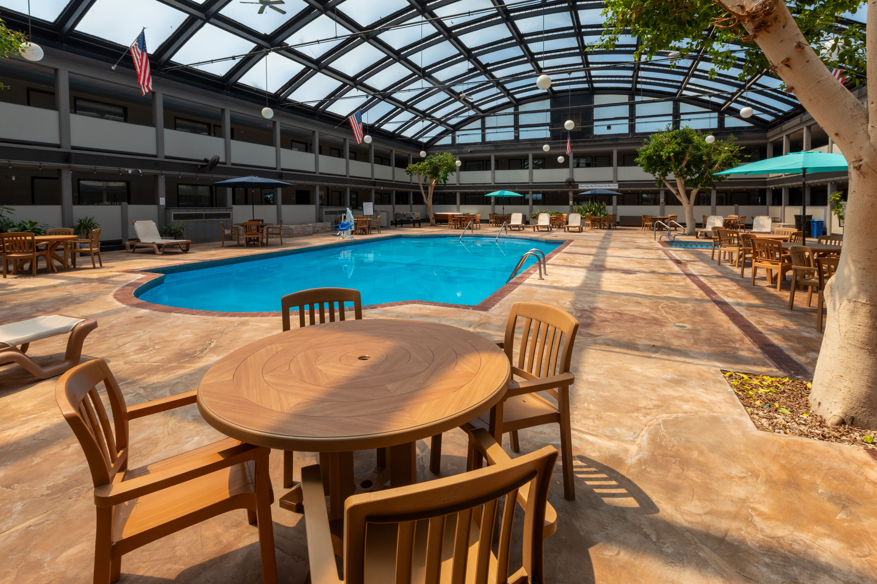 Indoor pool at the AmericInn by Wyndham Appleton Downtown in Appleton, Wisconsin