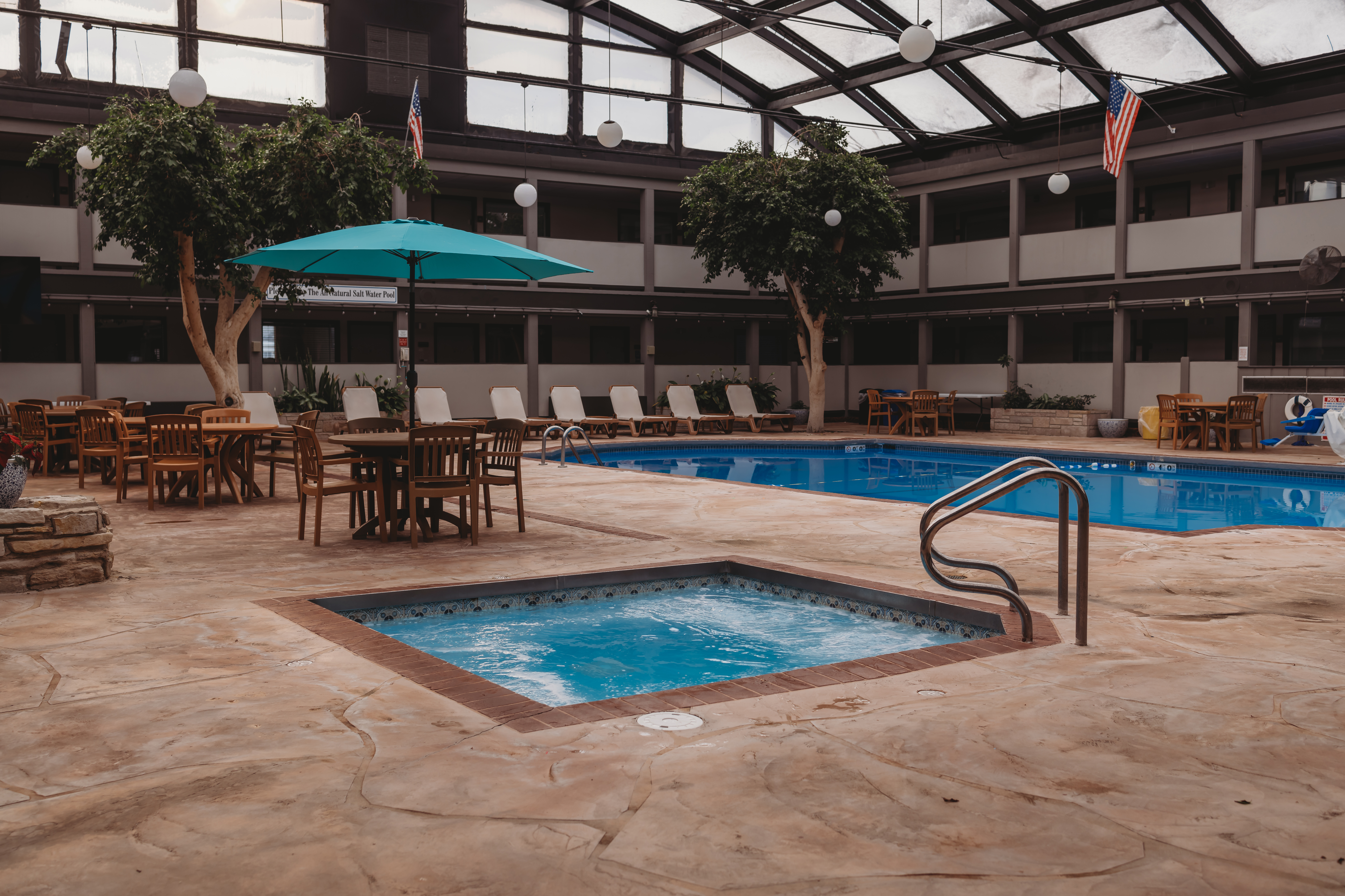 Indoor pool at the AmericInn by Wyndham Appleton Downtown in Appleton, Wisconsin